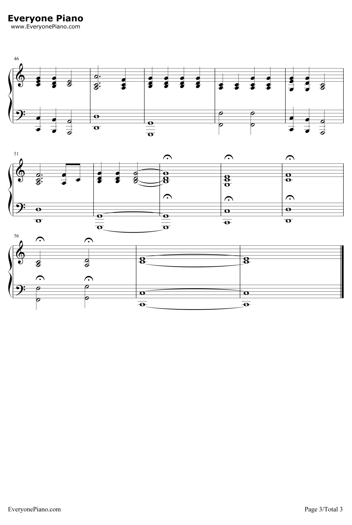 无法长大钢琴谱3