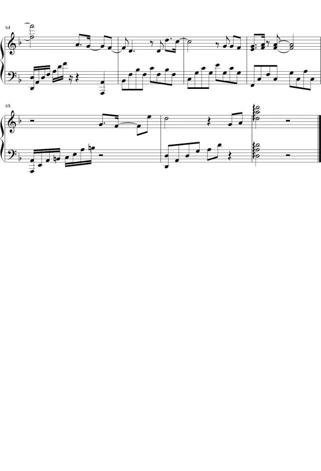 时间都去哪儿了钢琴谱4