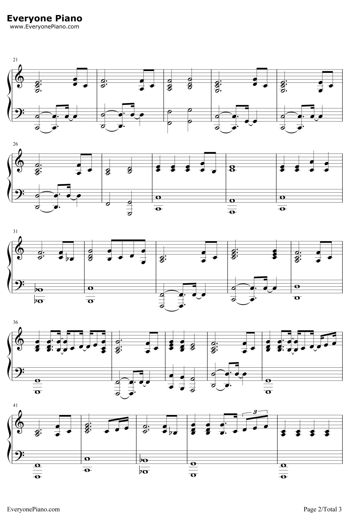 无法长大钢琴谱2