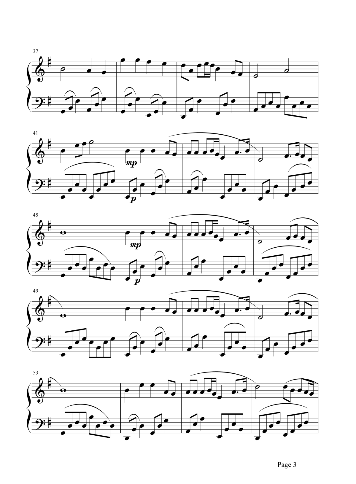 断桥残雪钢琴谱3