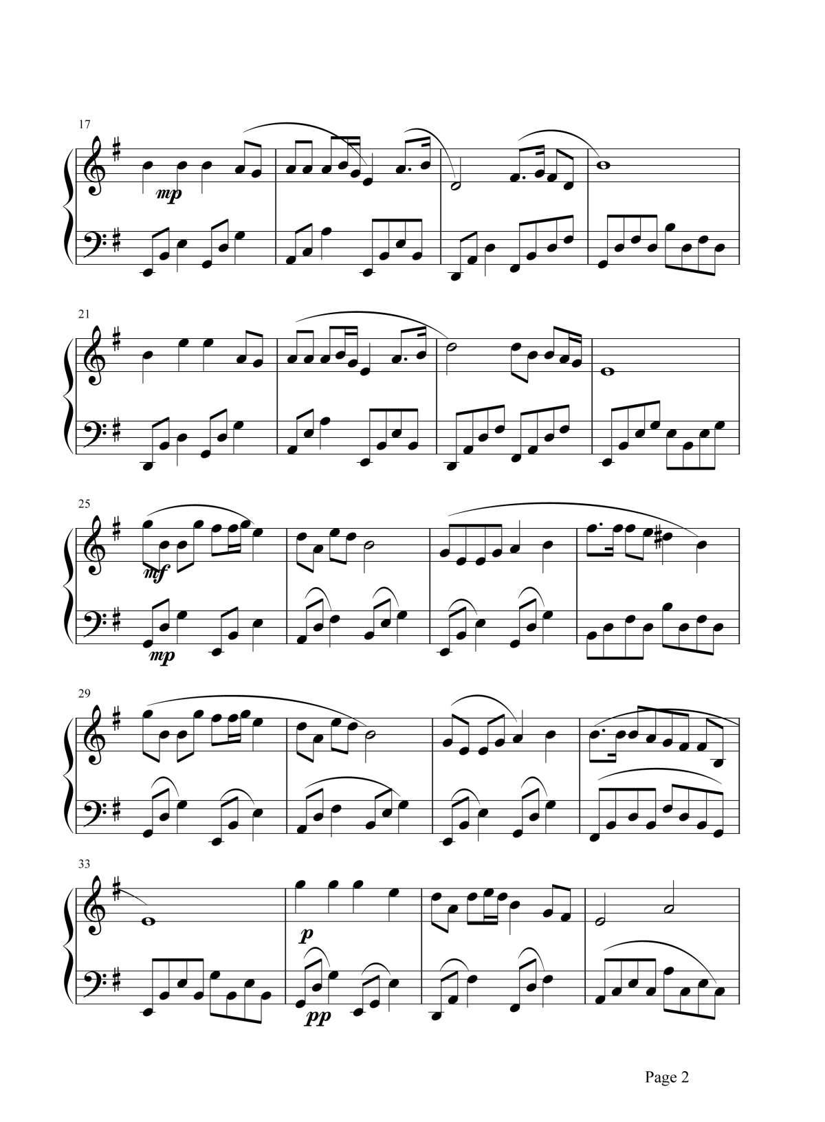 断桥残雪钢琴谱2