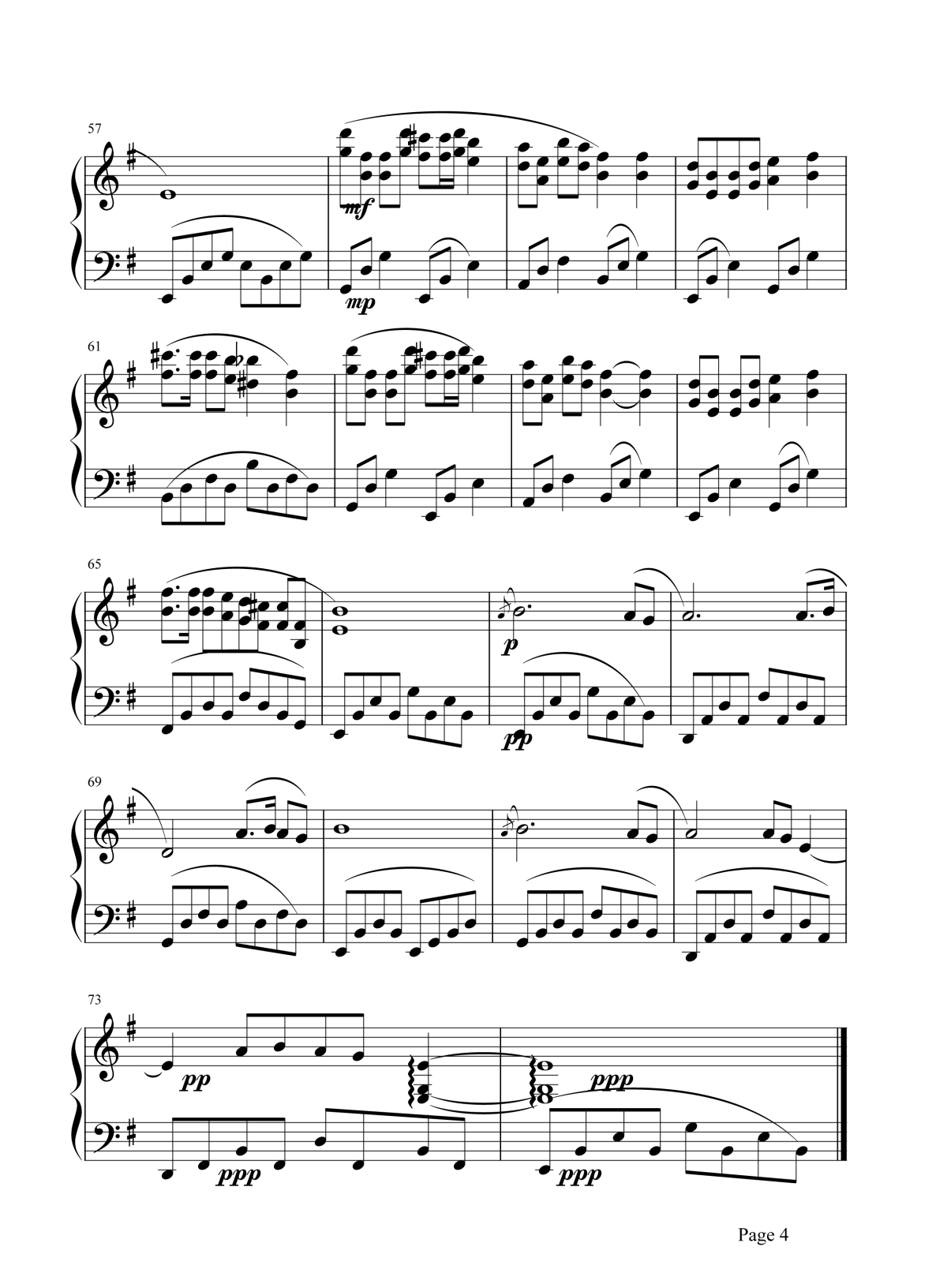 断桥残雪钢琴谱4