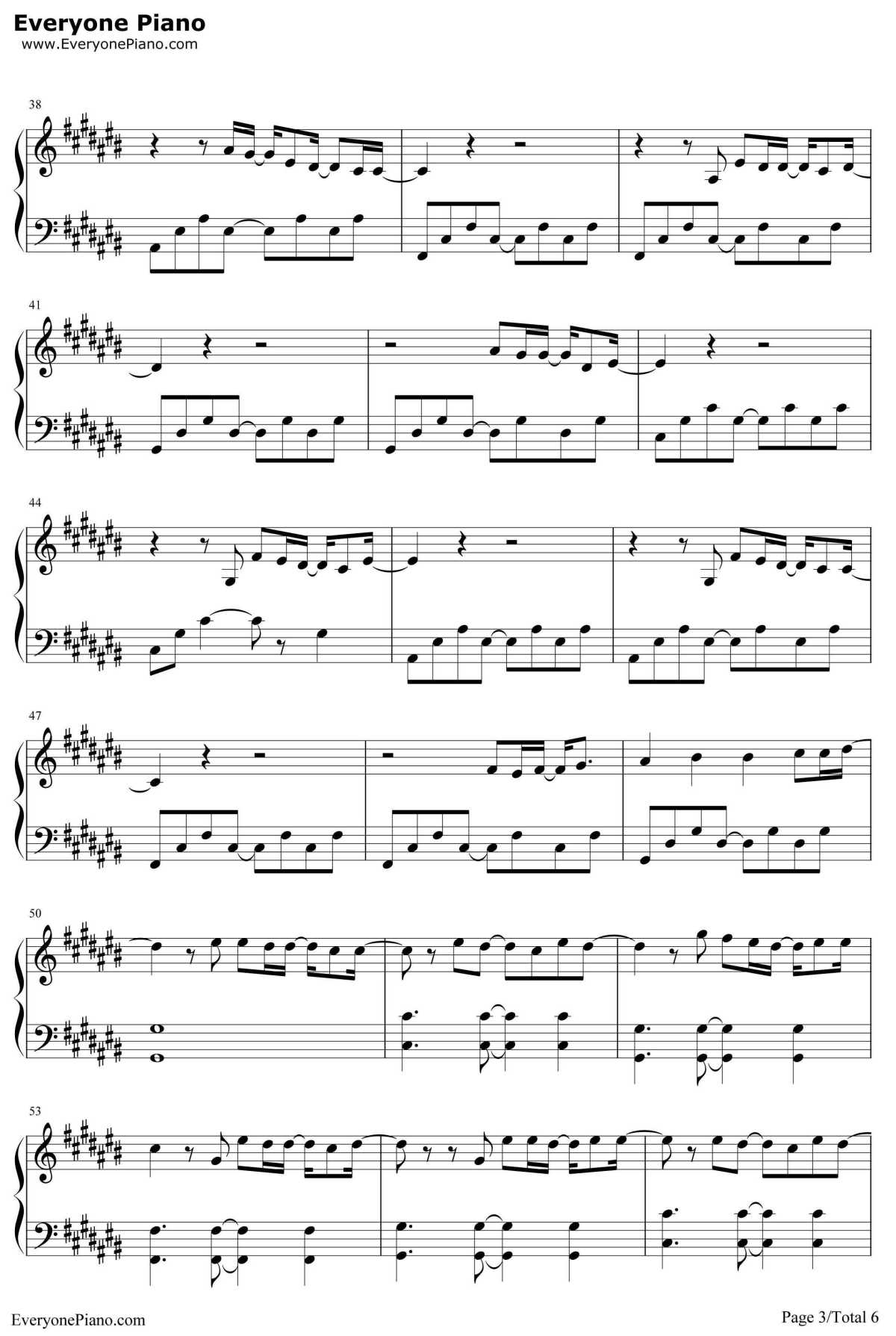 青春白皮书钢琴谱3