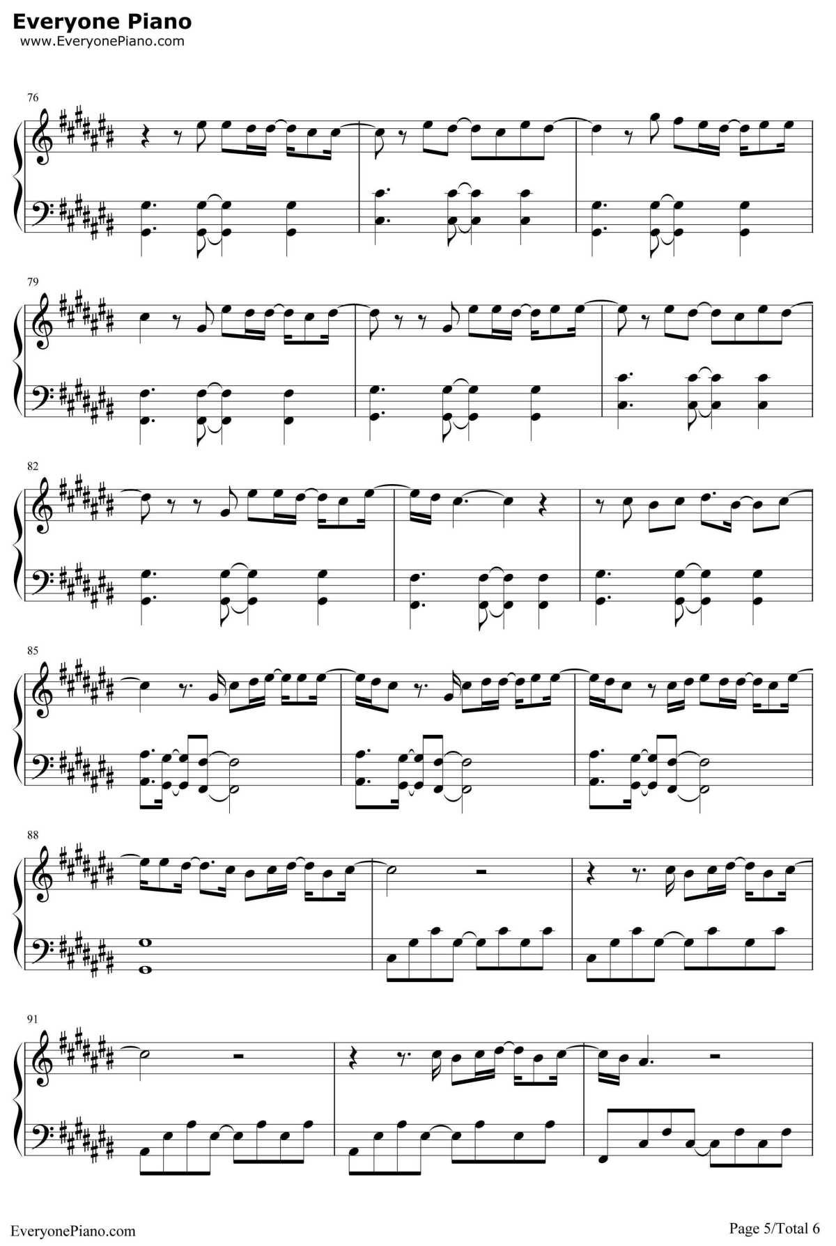 青春白皮书钢琴谱5