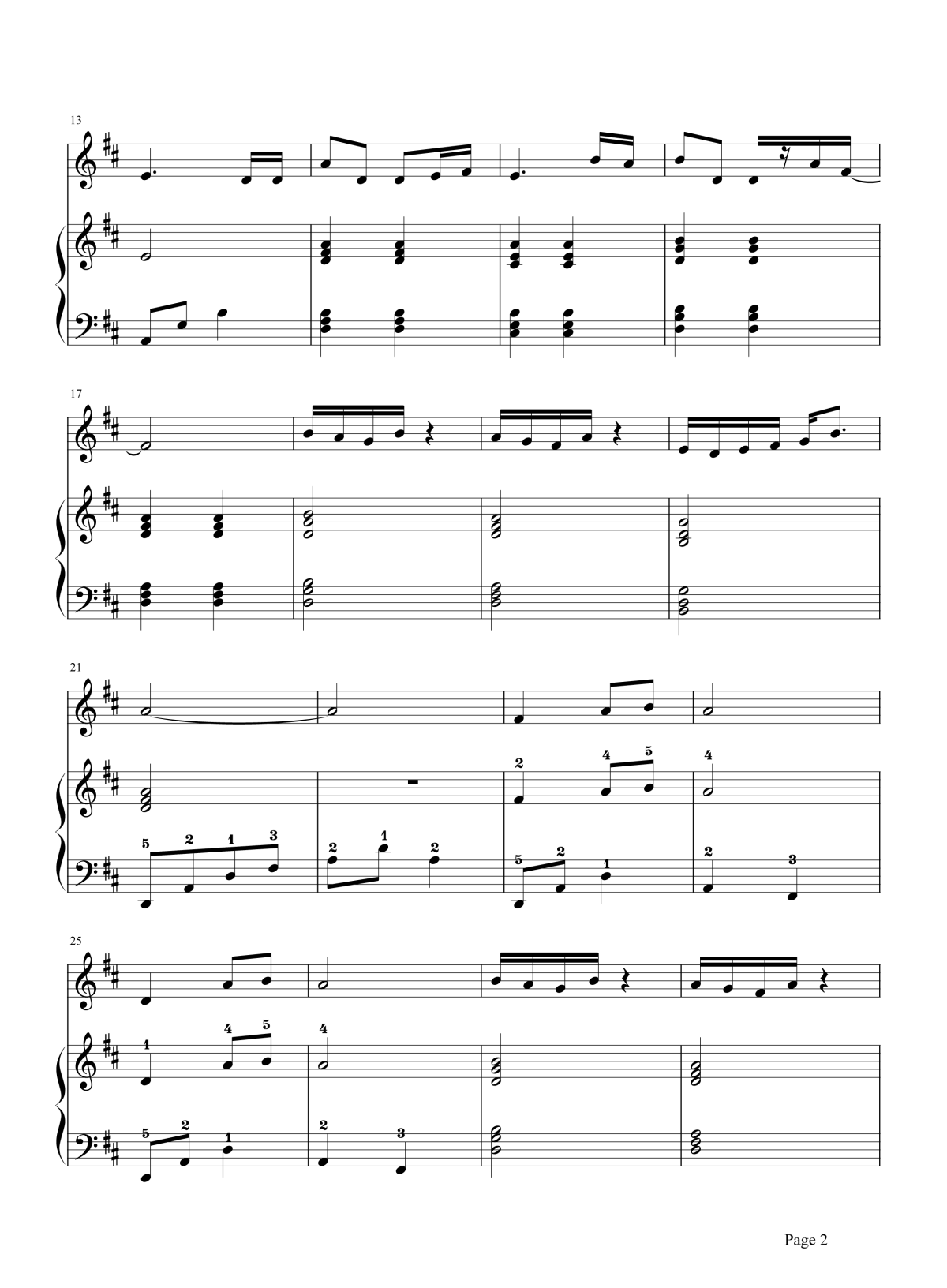 金色童年钢琴谱2