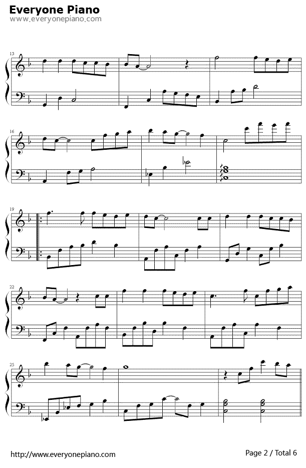 遗失的美好钢琴谱2