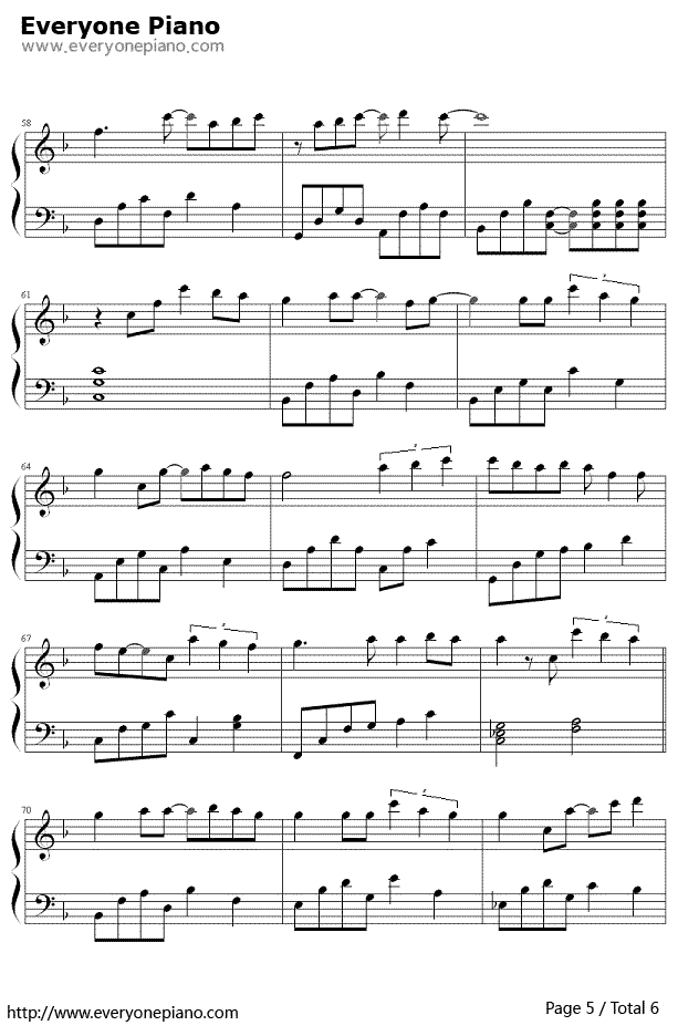 遗失的美好钢琴谱5