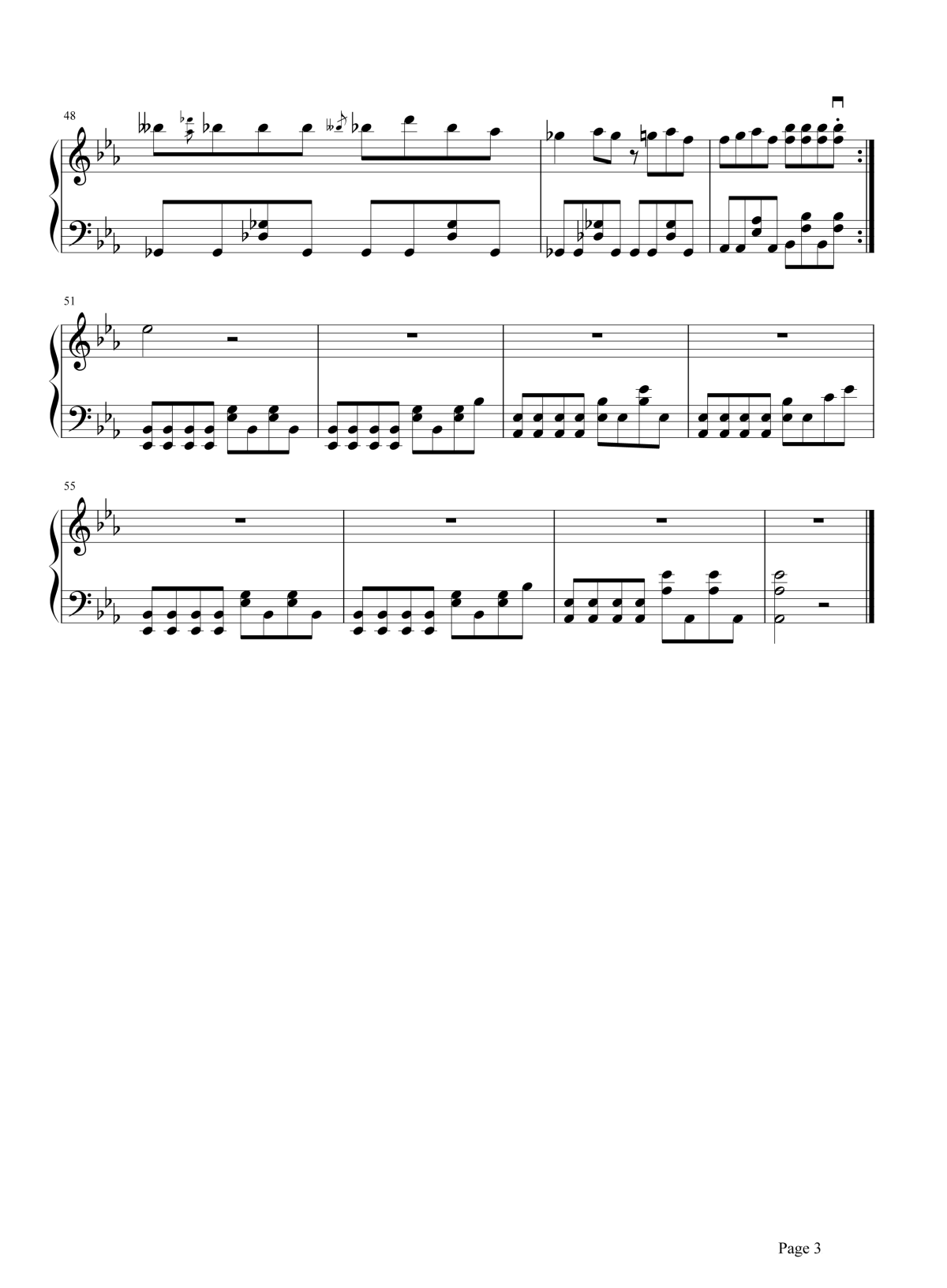 远走高飞钢琴谱3