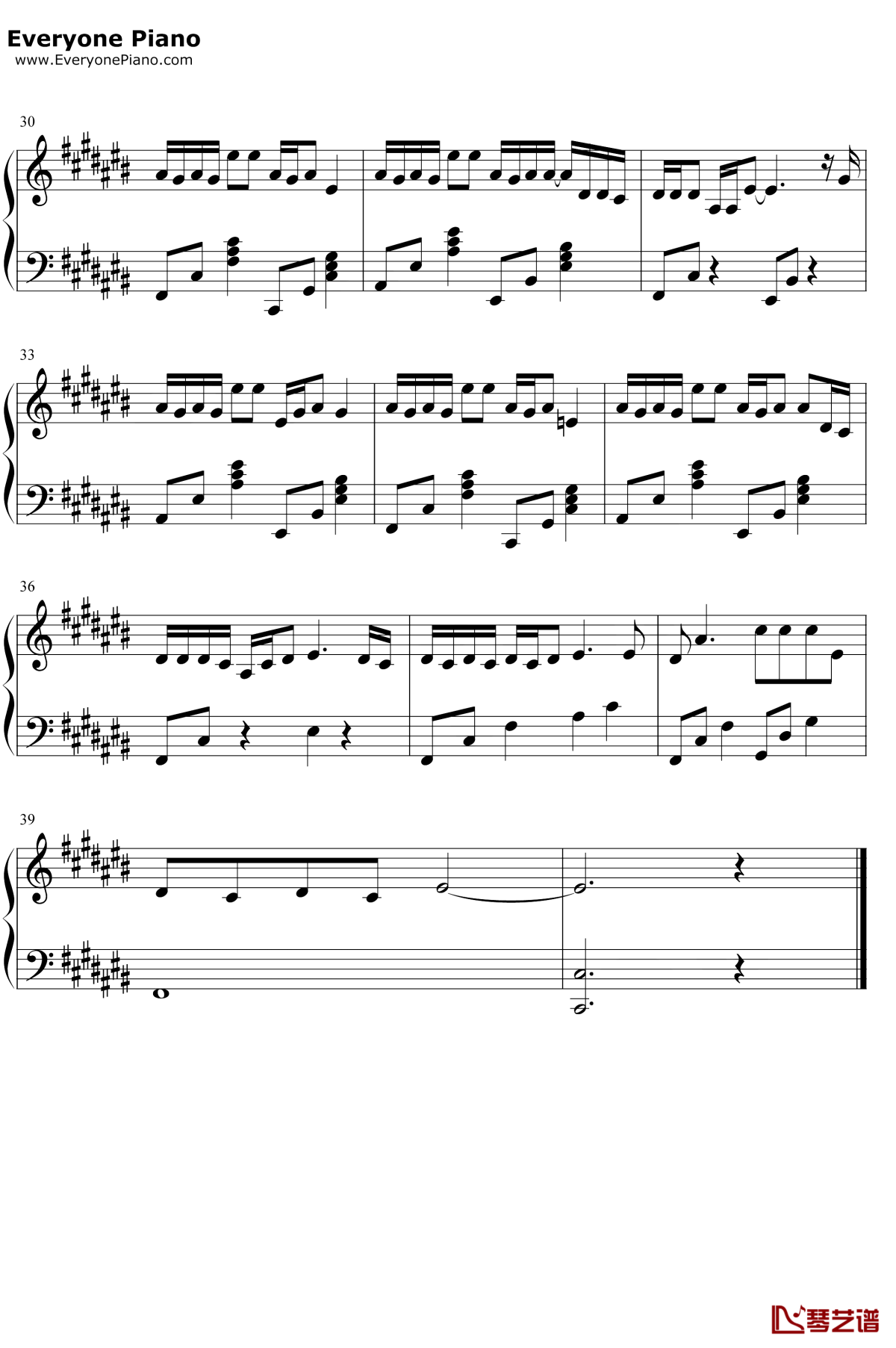 雅俗共赏钢琴谱3