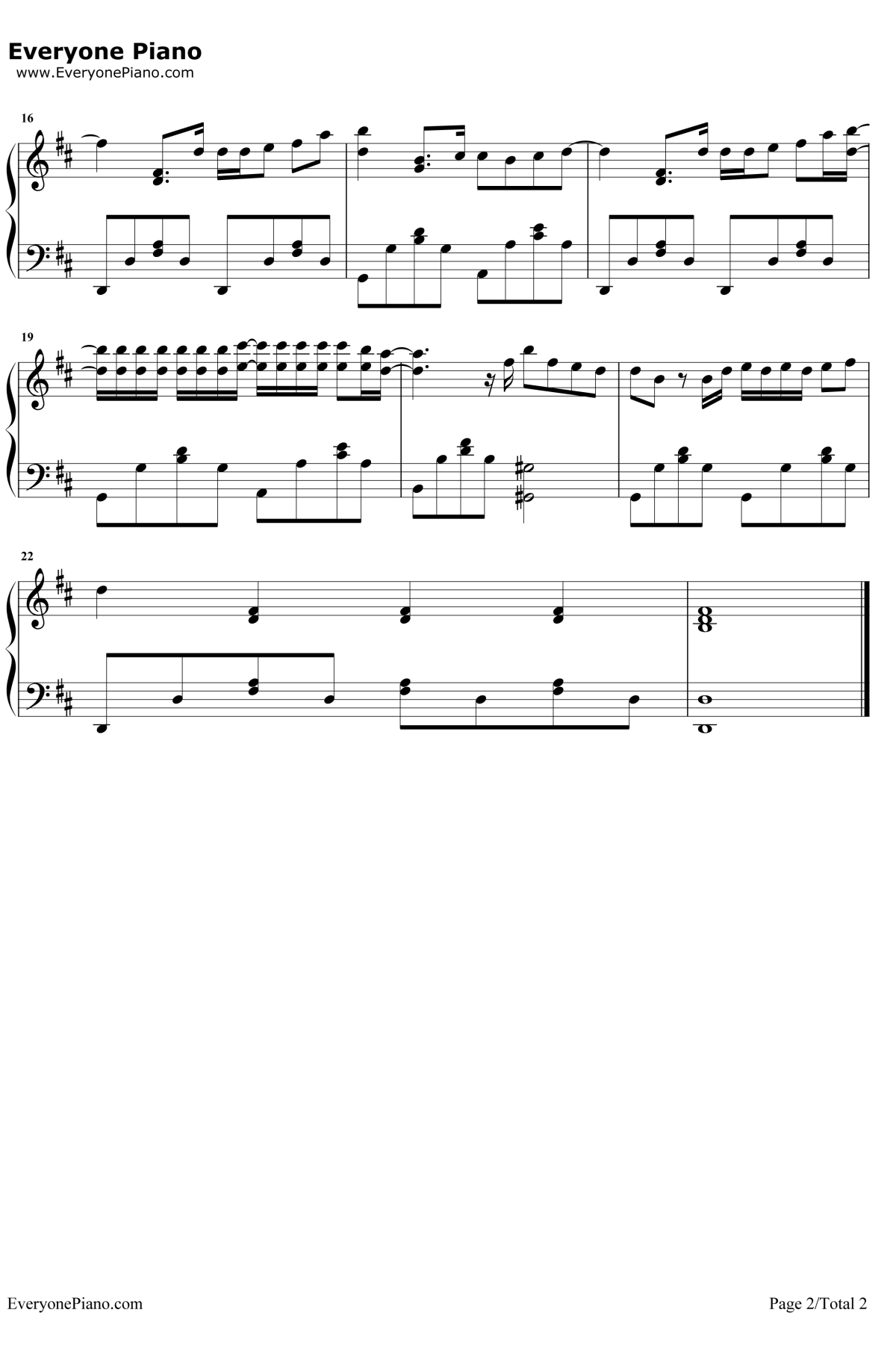 说散就散钢琴谱2