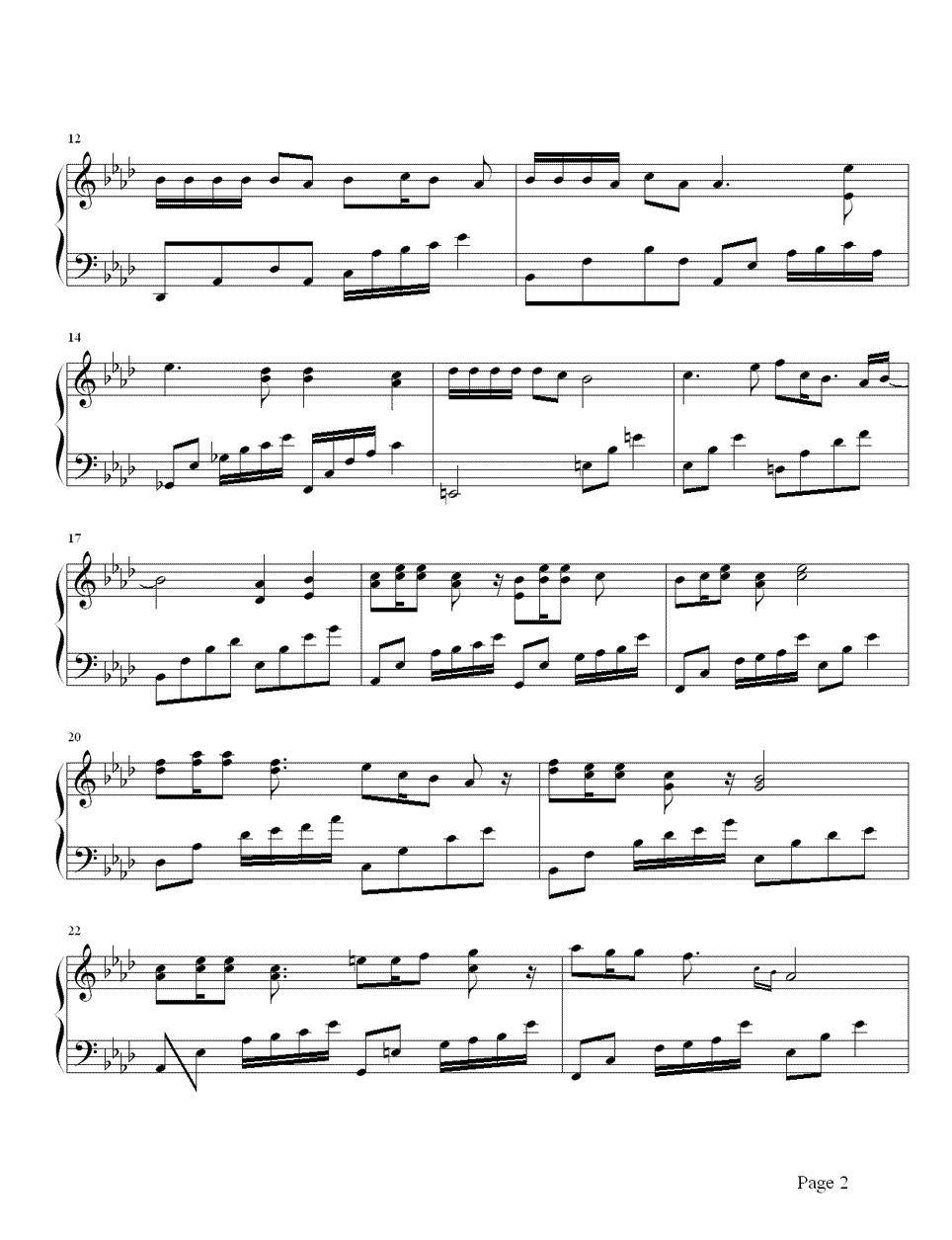 落叶归根钢琴谱2