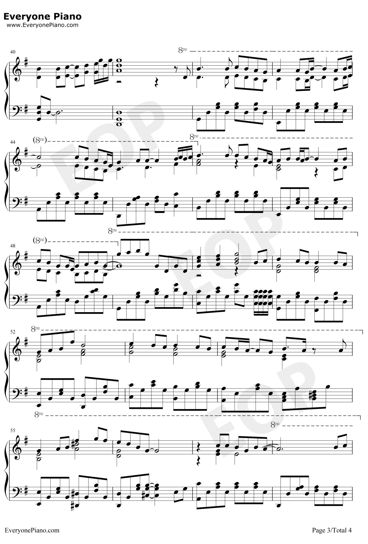 世界末日钢琴谱3