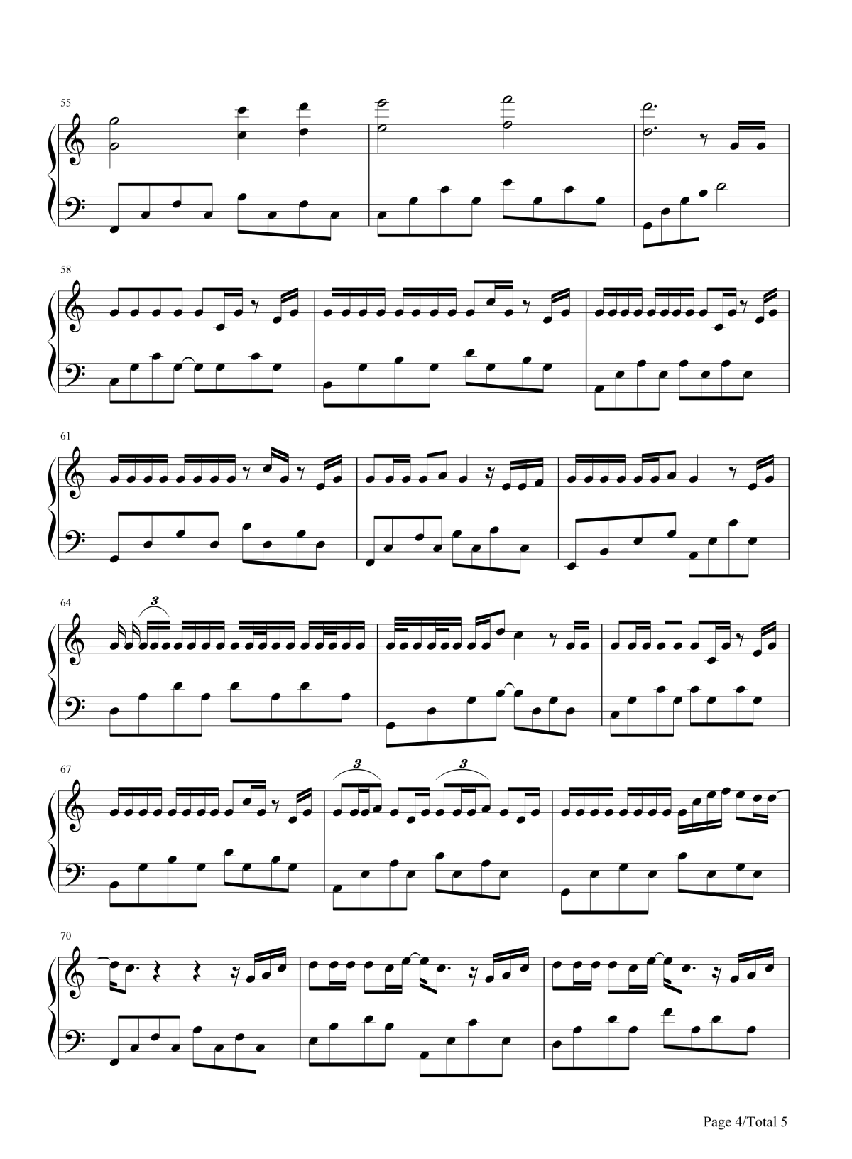 超人不会飞钢琴谱4