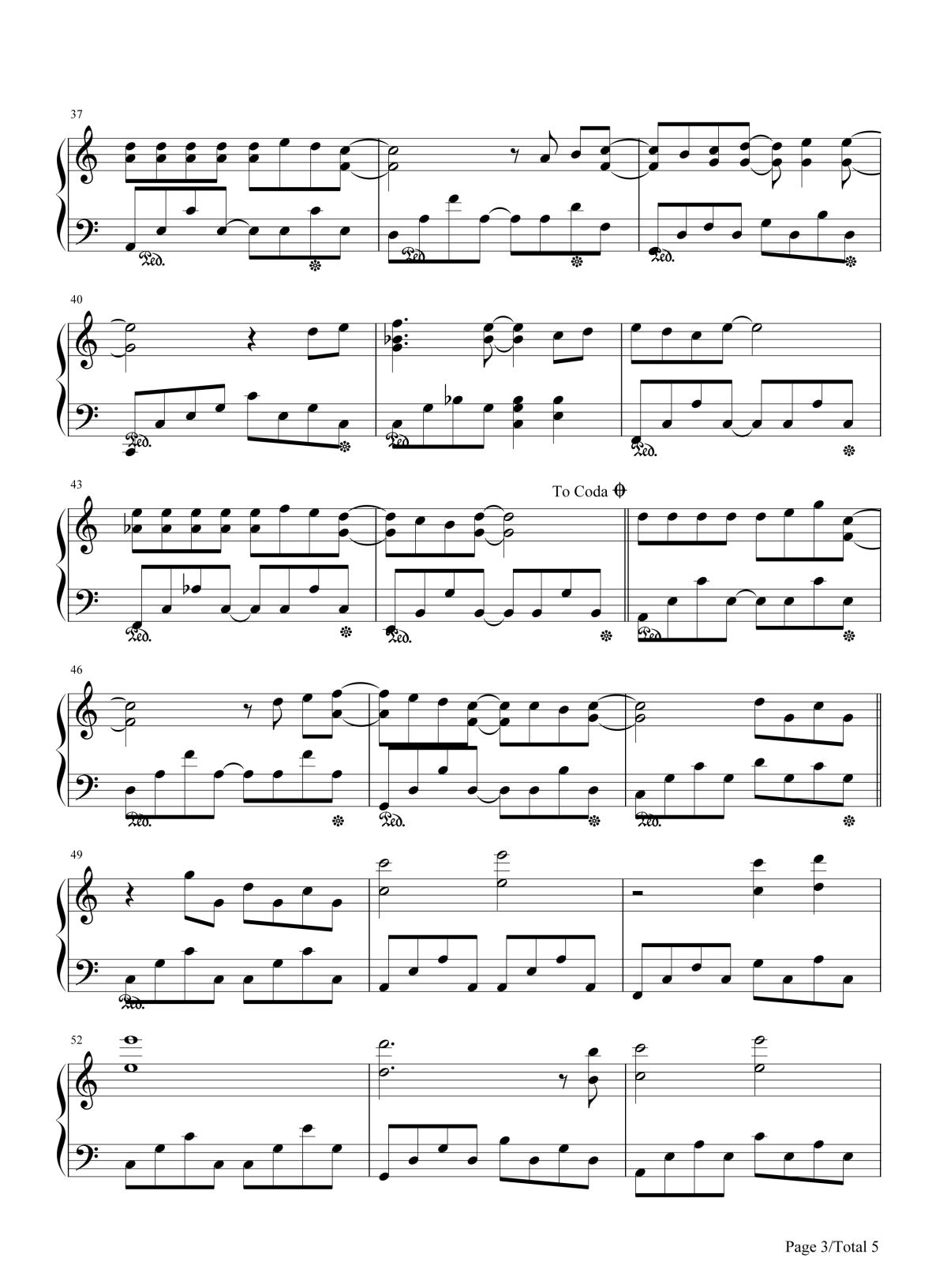 超人不会飞钢琴谱3