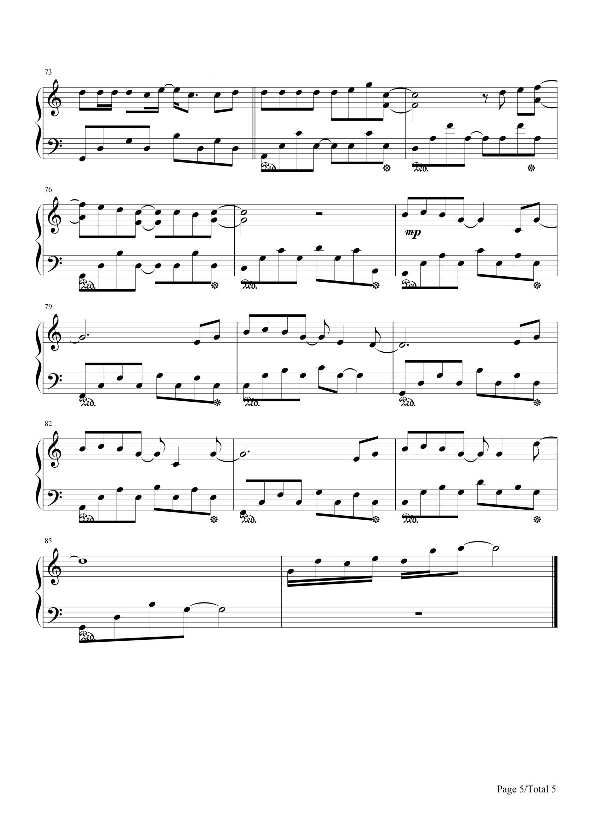 超人不会飞钢琴谱5