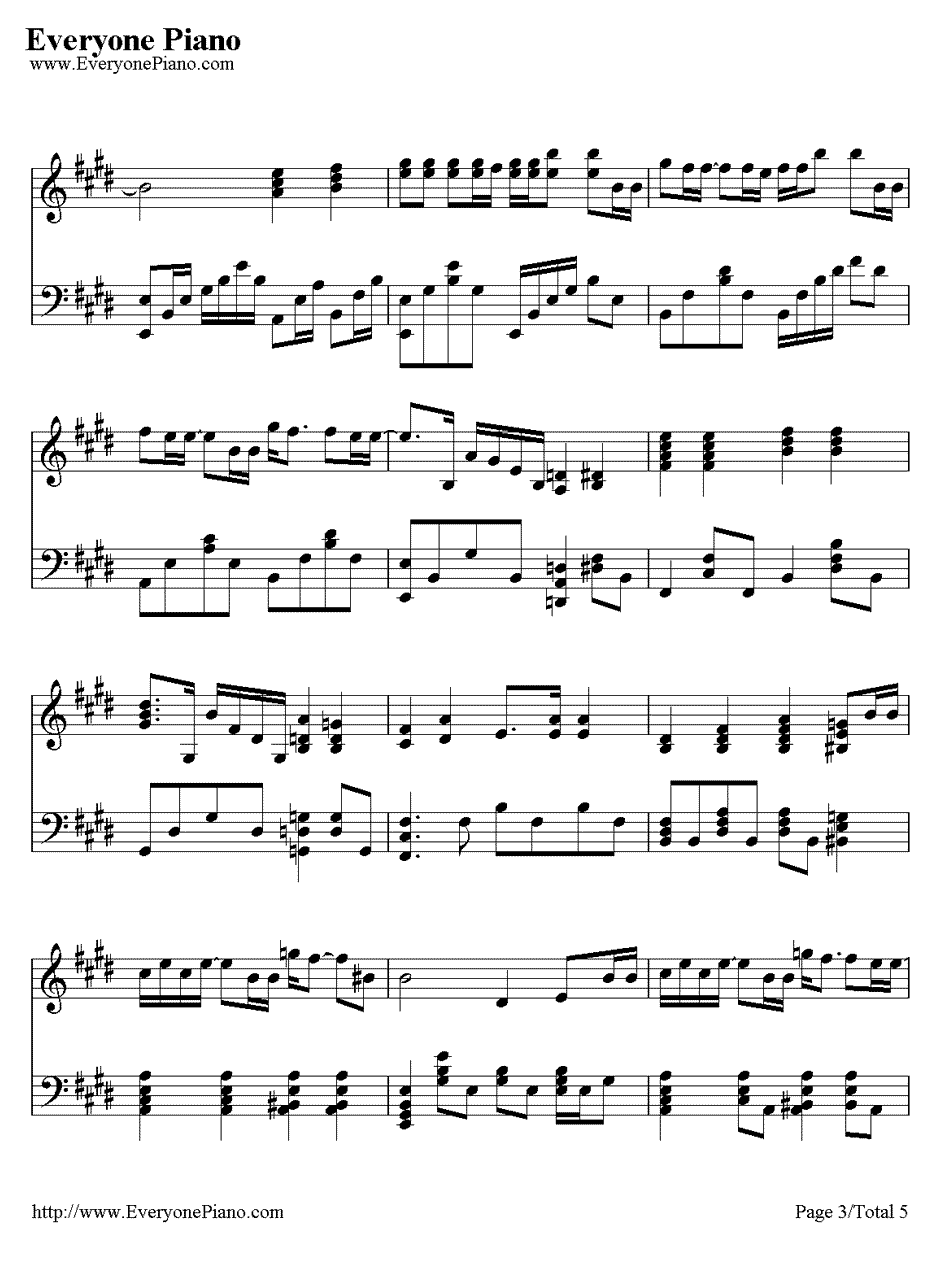 至少还有你钢琴谱3