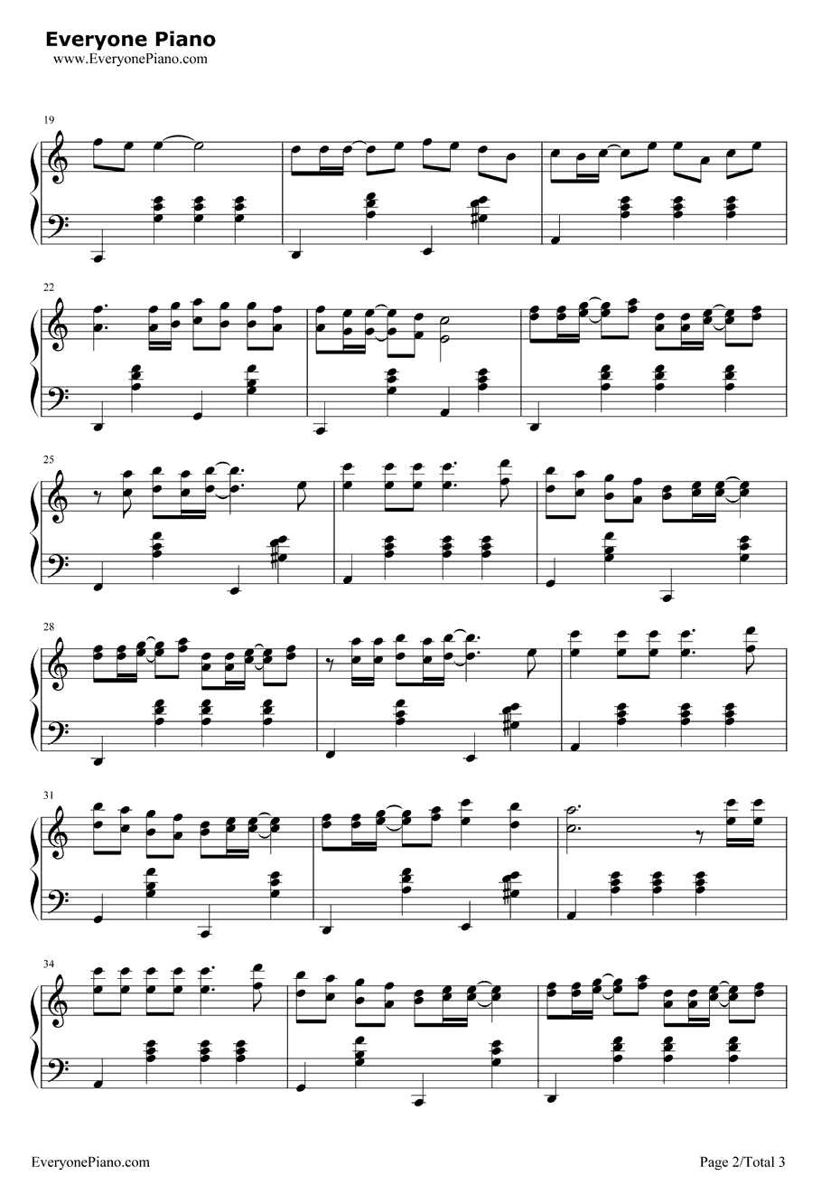 死了都要爱钢琴谱2