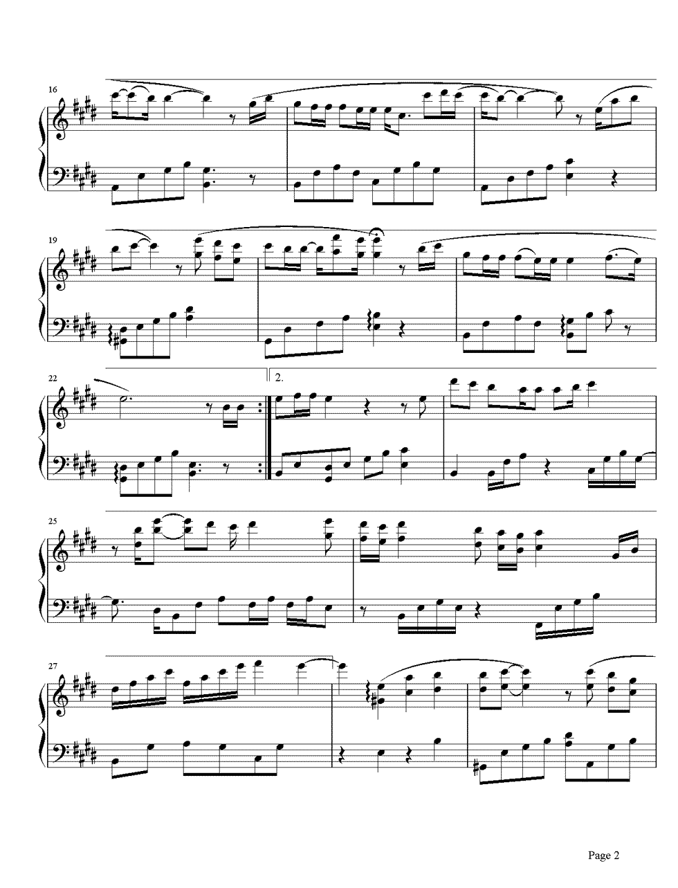 答应不爱你钢琴谱2