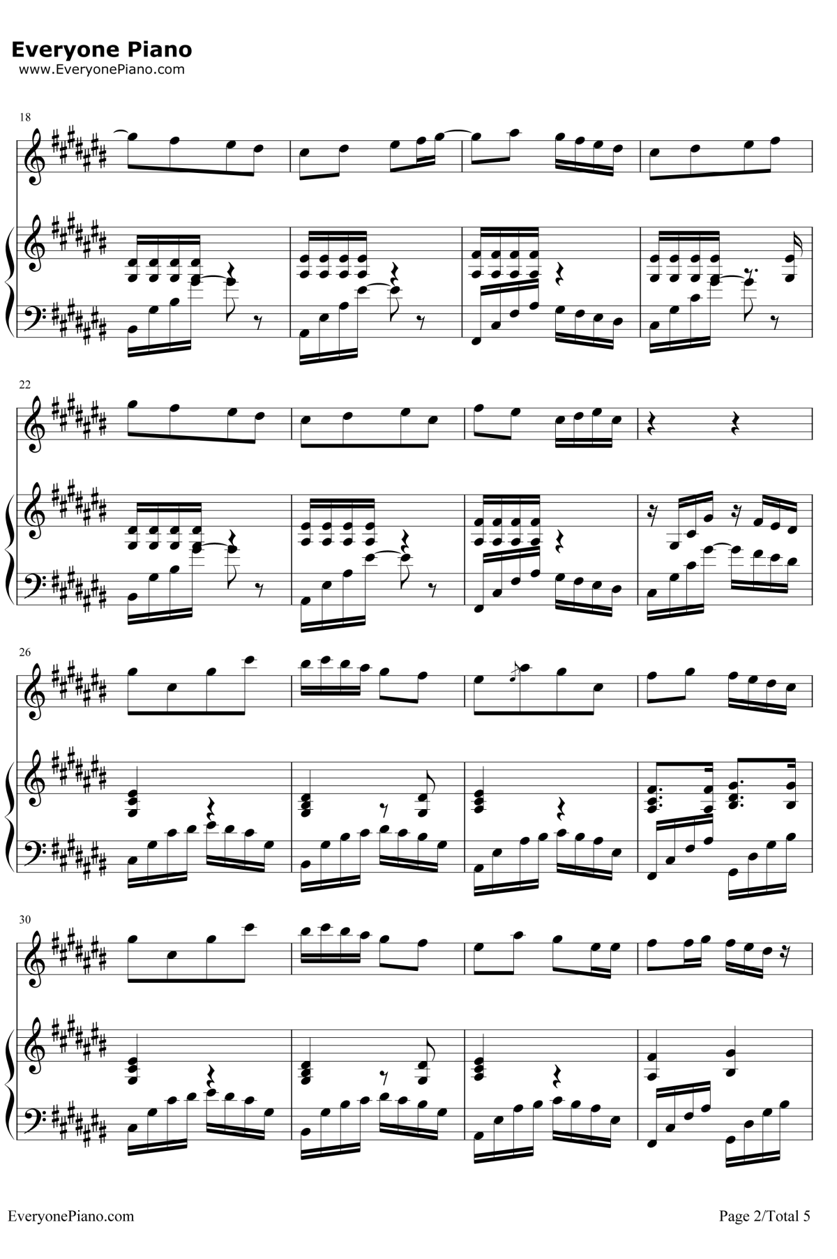 香水百合钢琴谱2