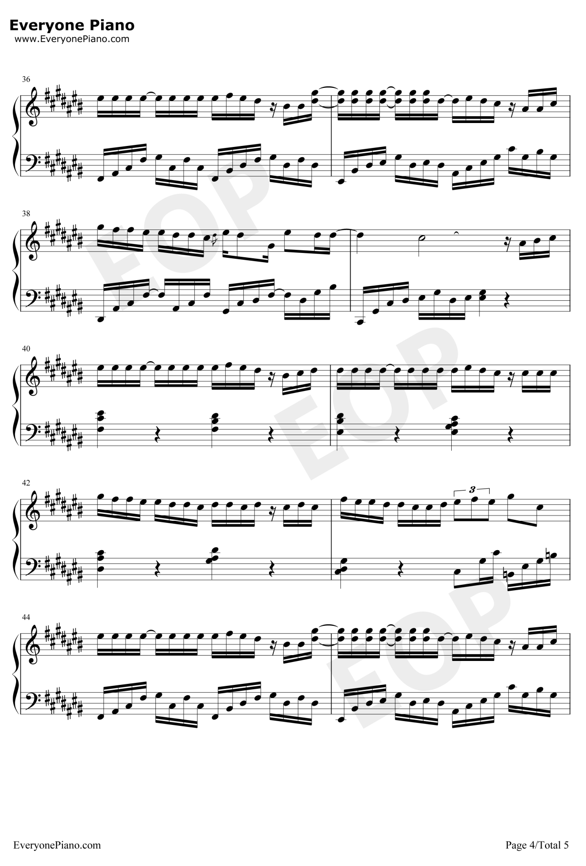 说好的幸福呢钢琴谱4