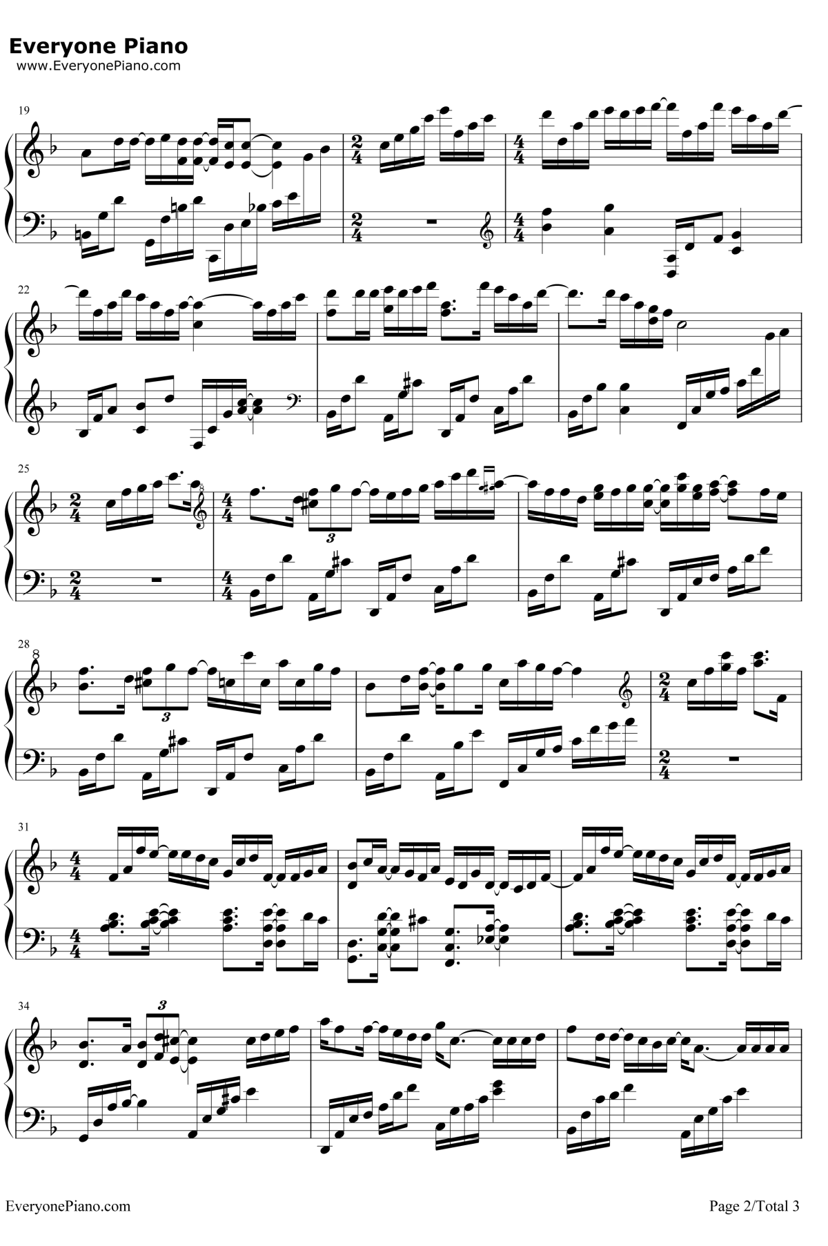 夜空的彼岸钢琴谱2