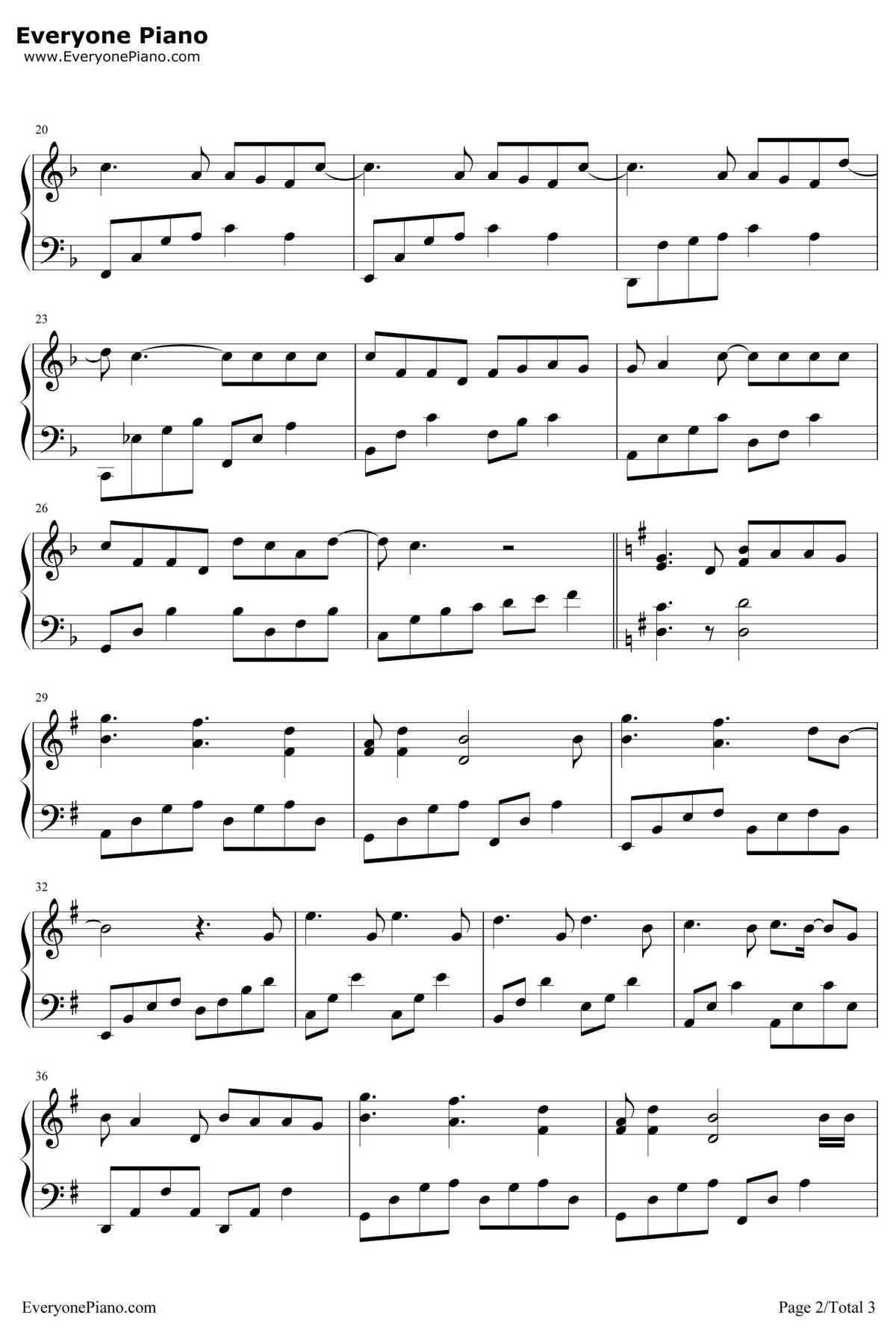 深深爱过你钢琴谱2