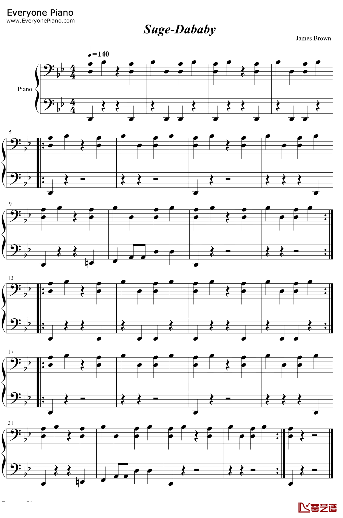 Suge钢琴谱1