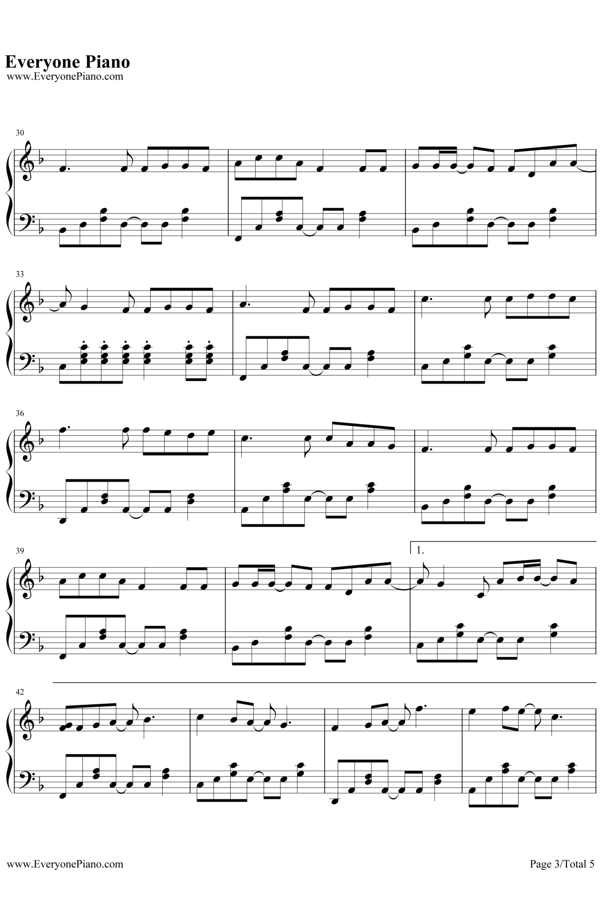 有何不可钢琴谱3