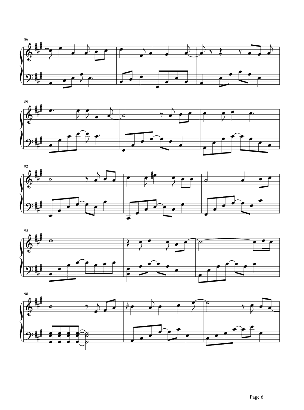 青春纪念册钢琴谱6