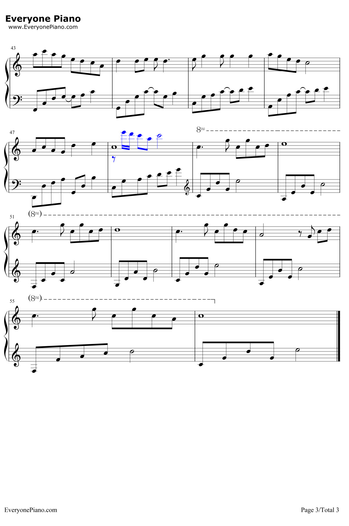 荷塘月色钢琴谱3