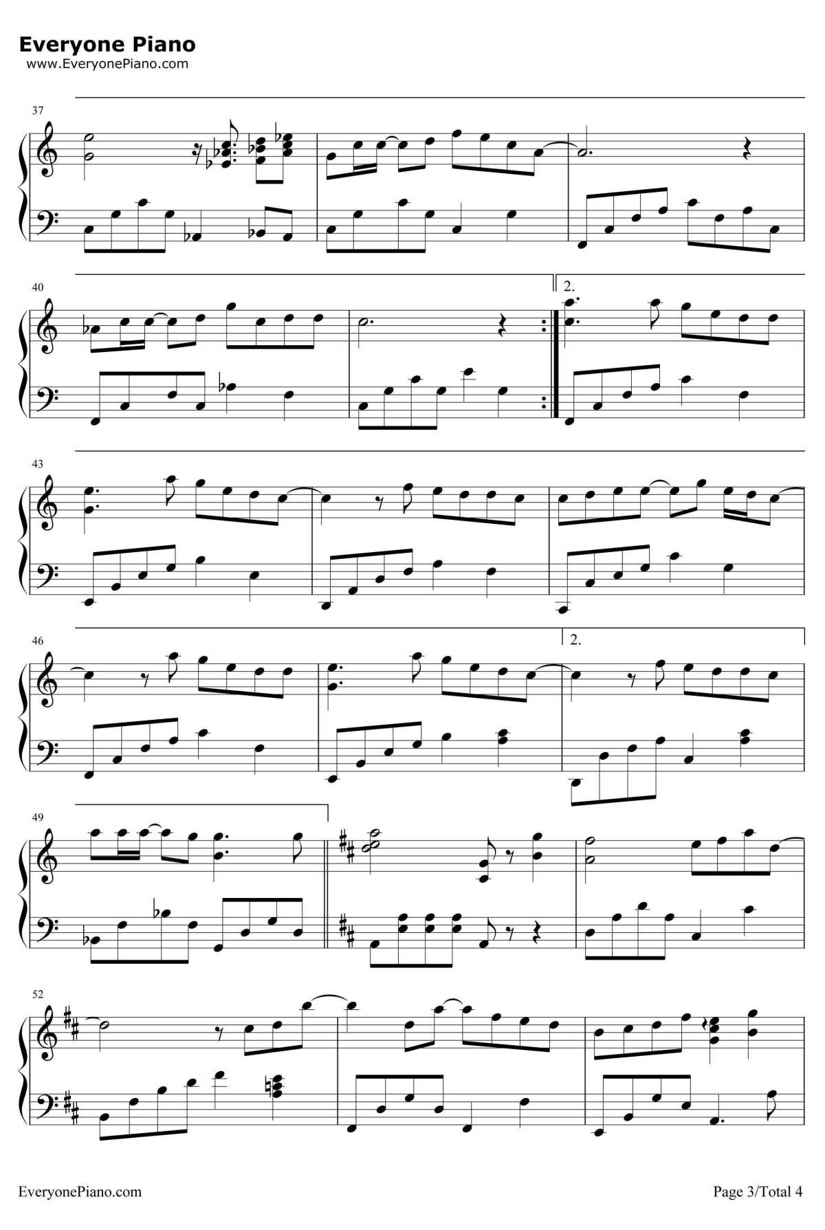 非你莫属钢琴谱3