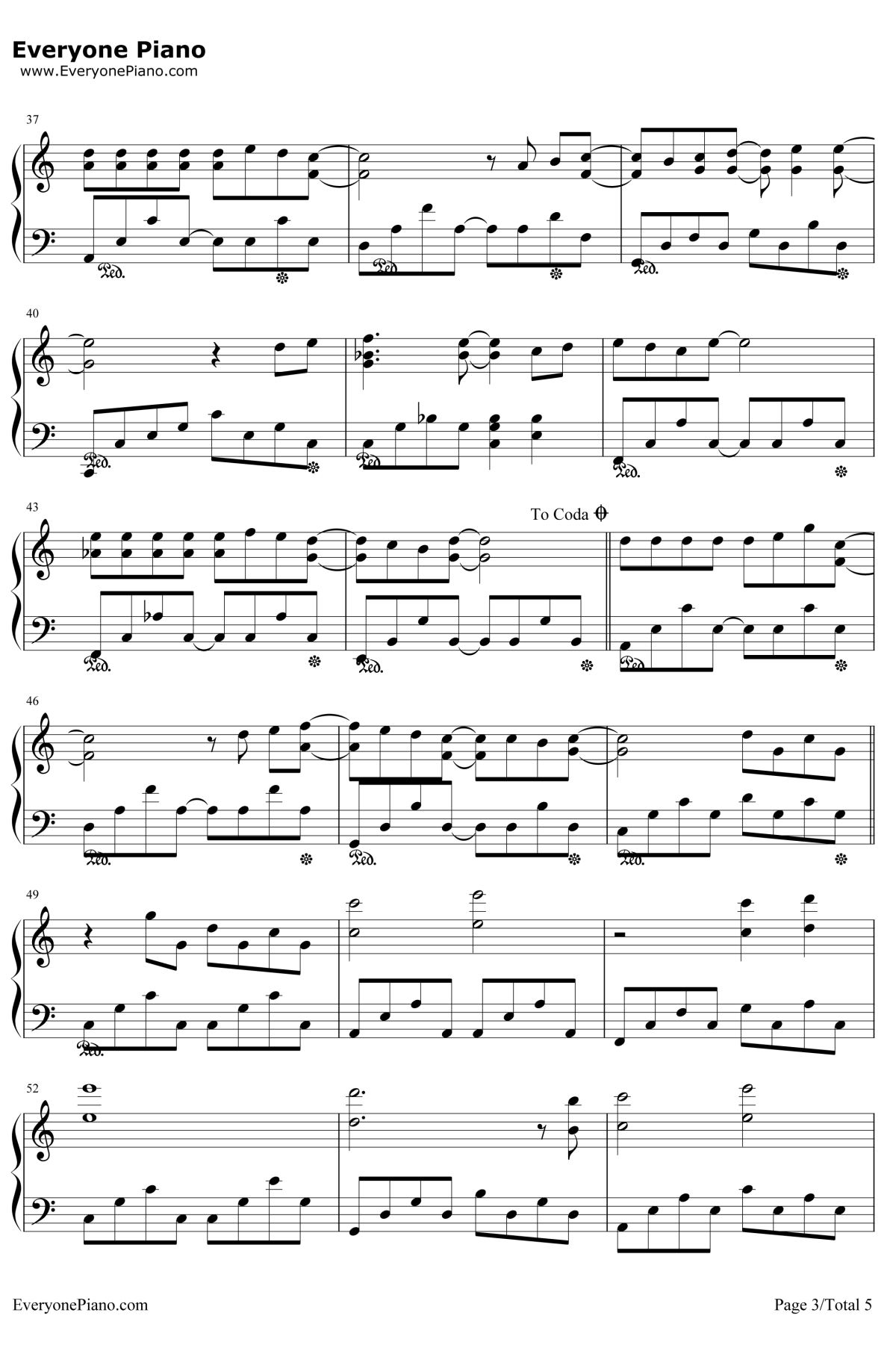 超人不会飞钢琴谱3