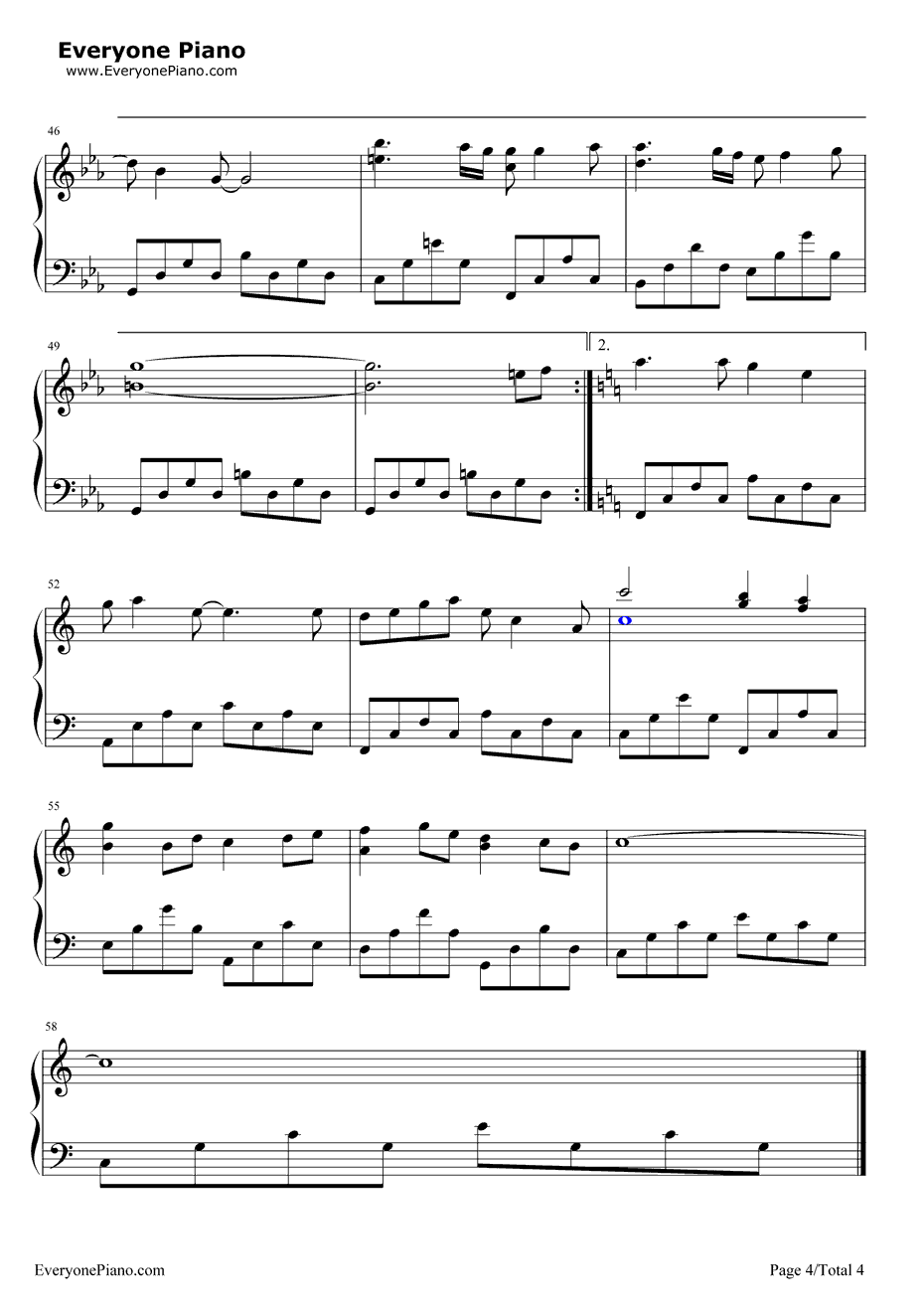 阳光总在风雨后钢琴谱4