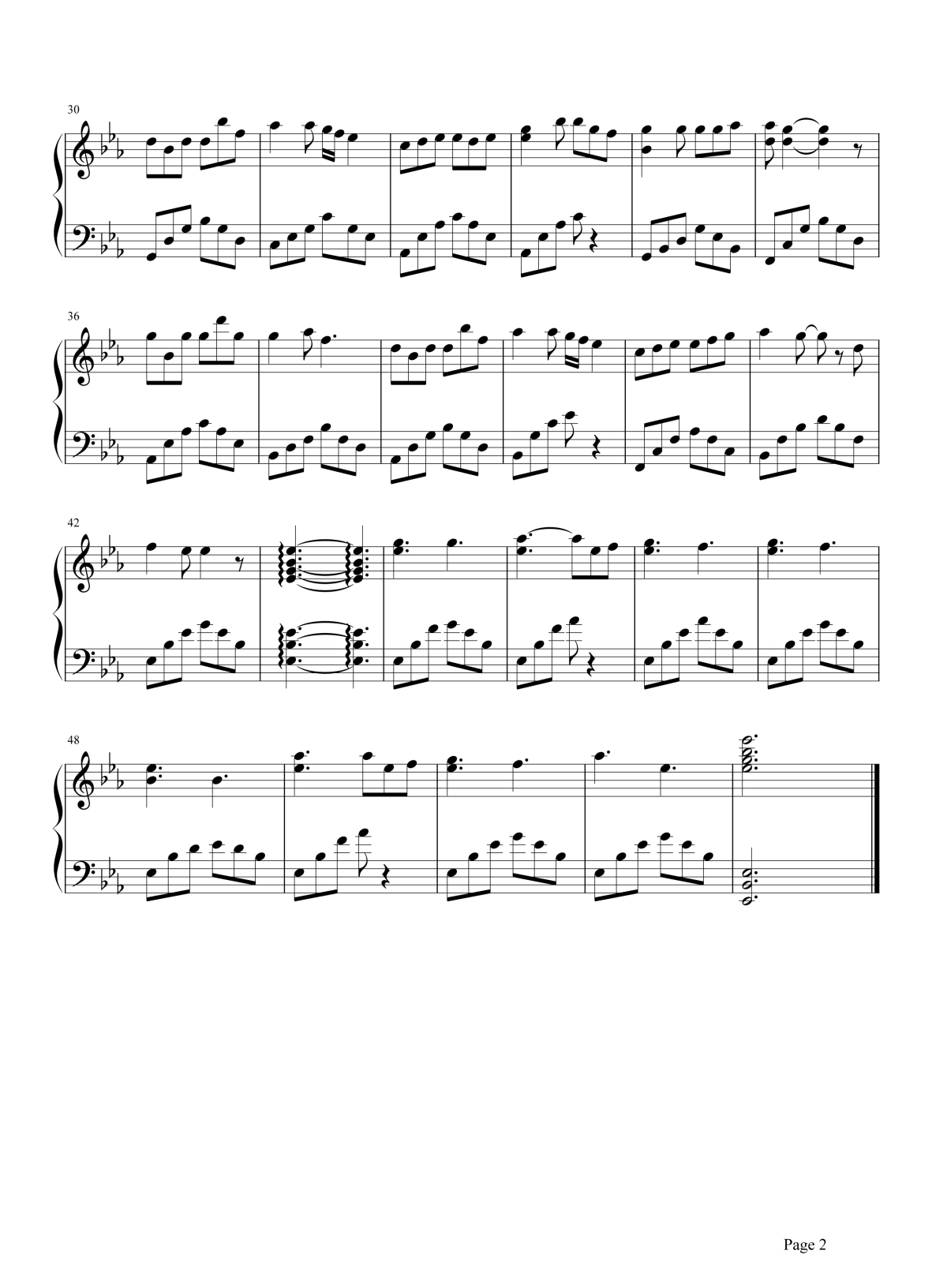 走在冷风中钢琴谱2