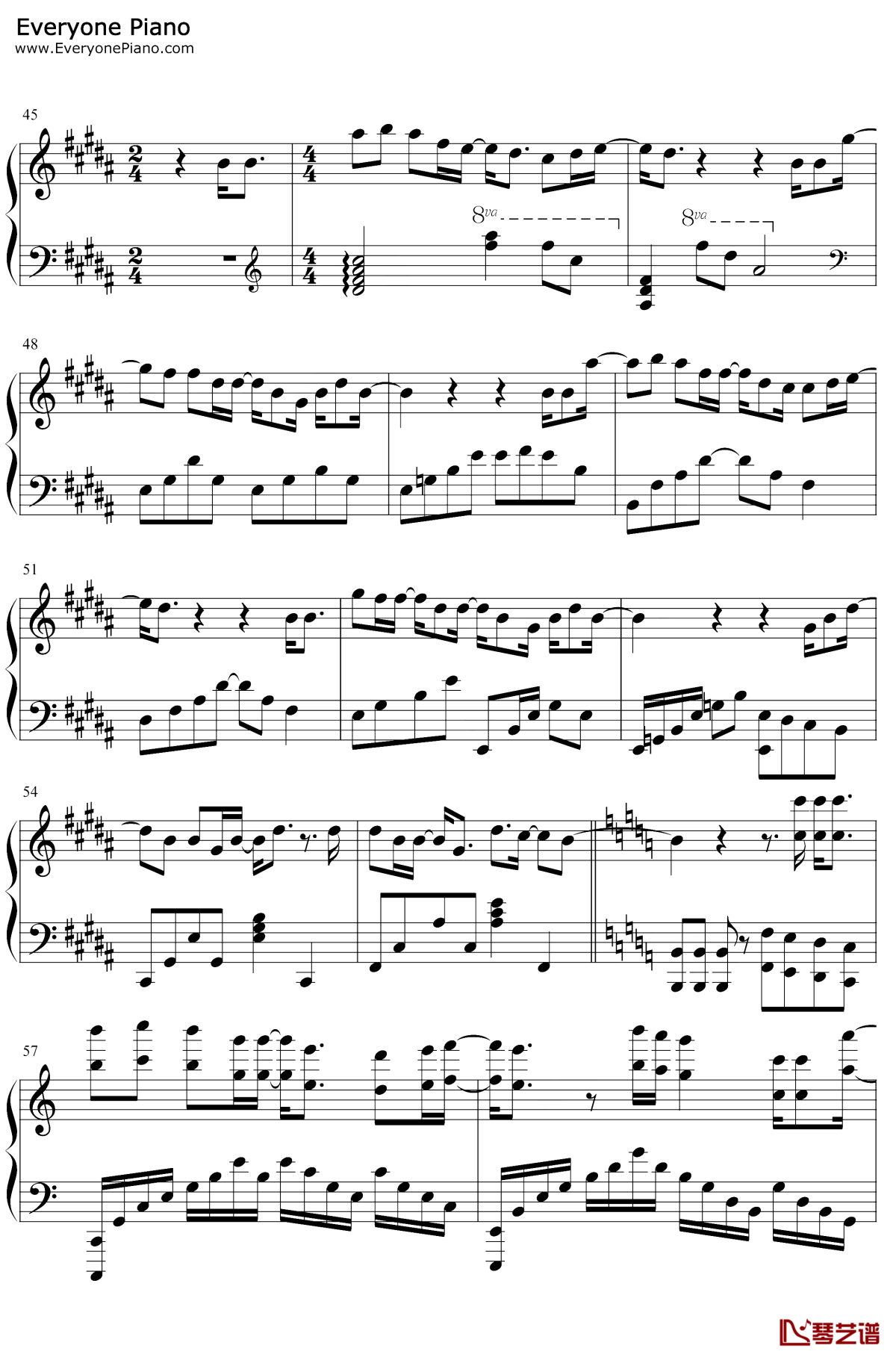 天外来物钢琴谱4