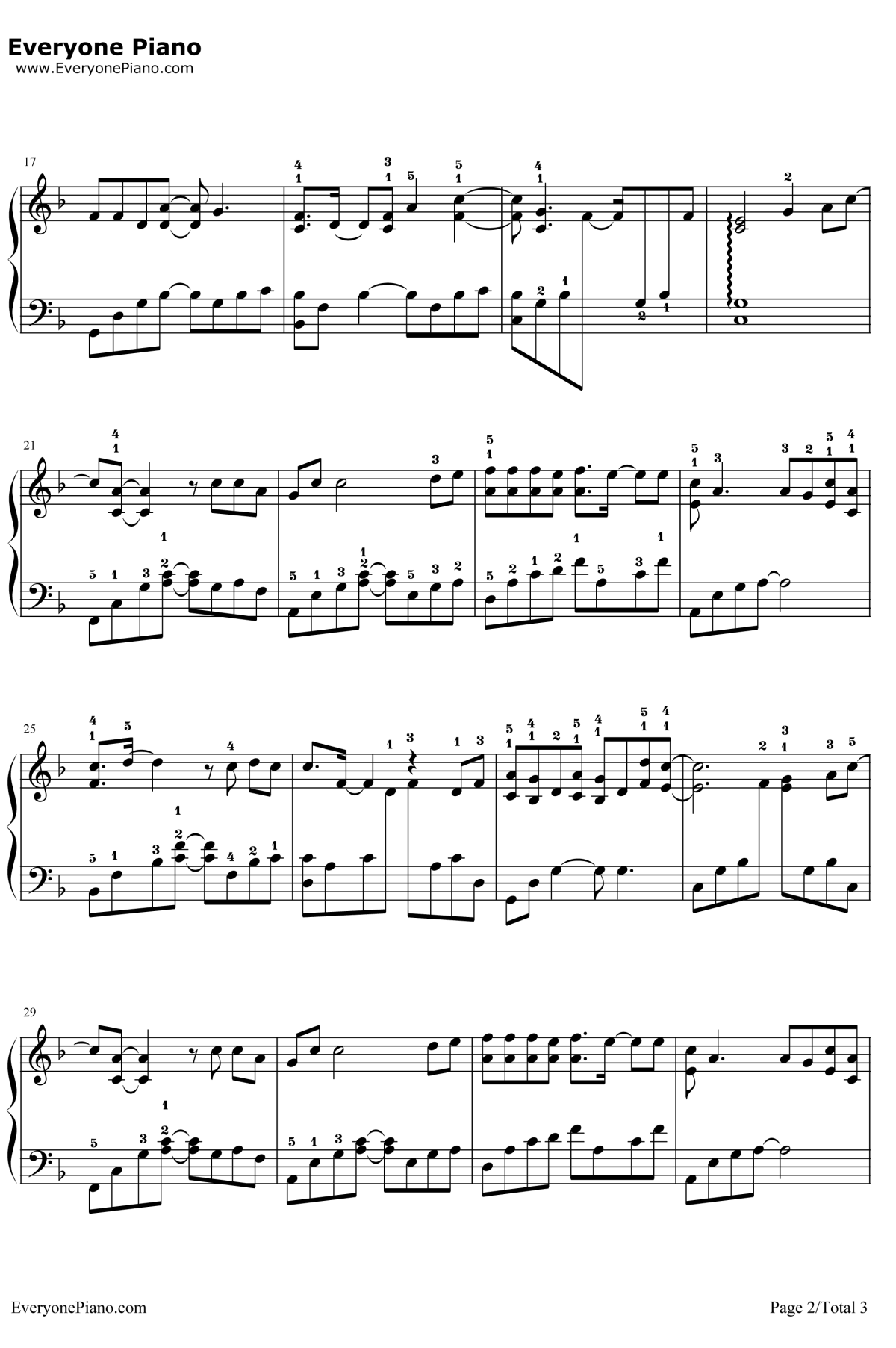 因为爱情钢琴谱2