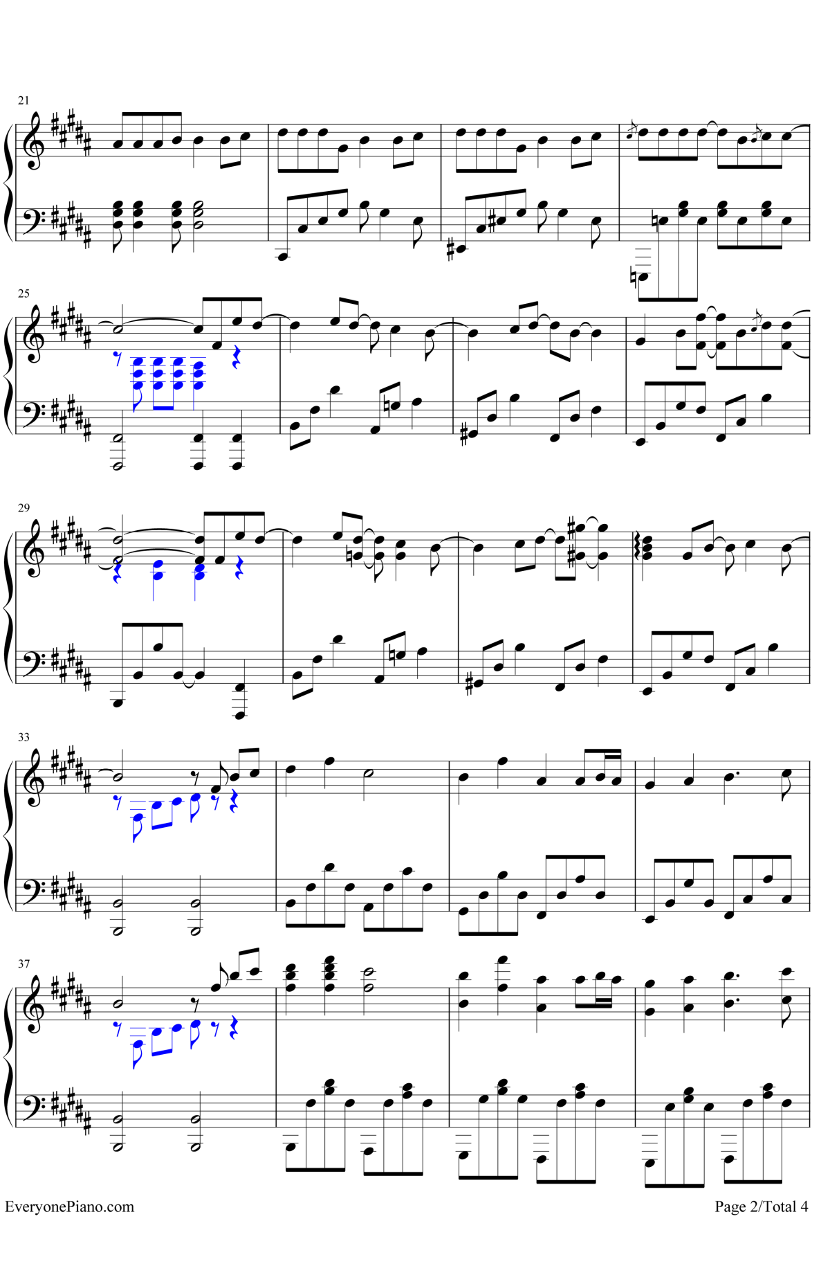 告白气球钢琴谱2