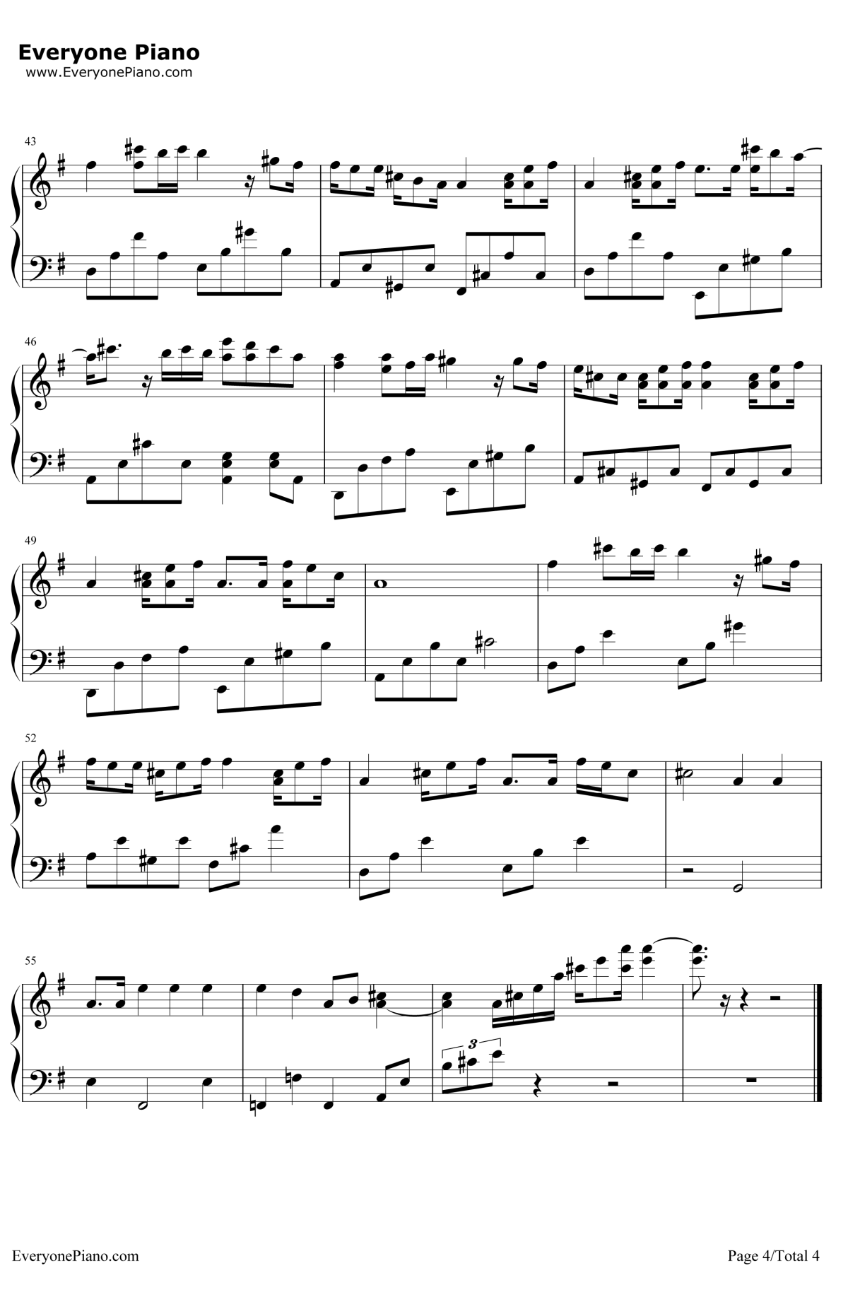 我的歌声里钢琴谱4