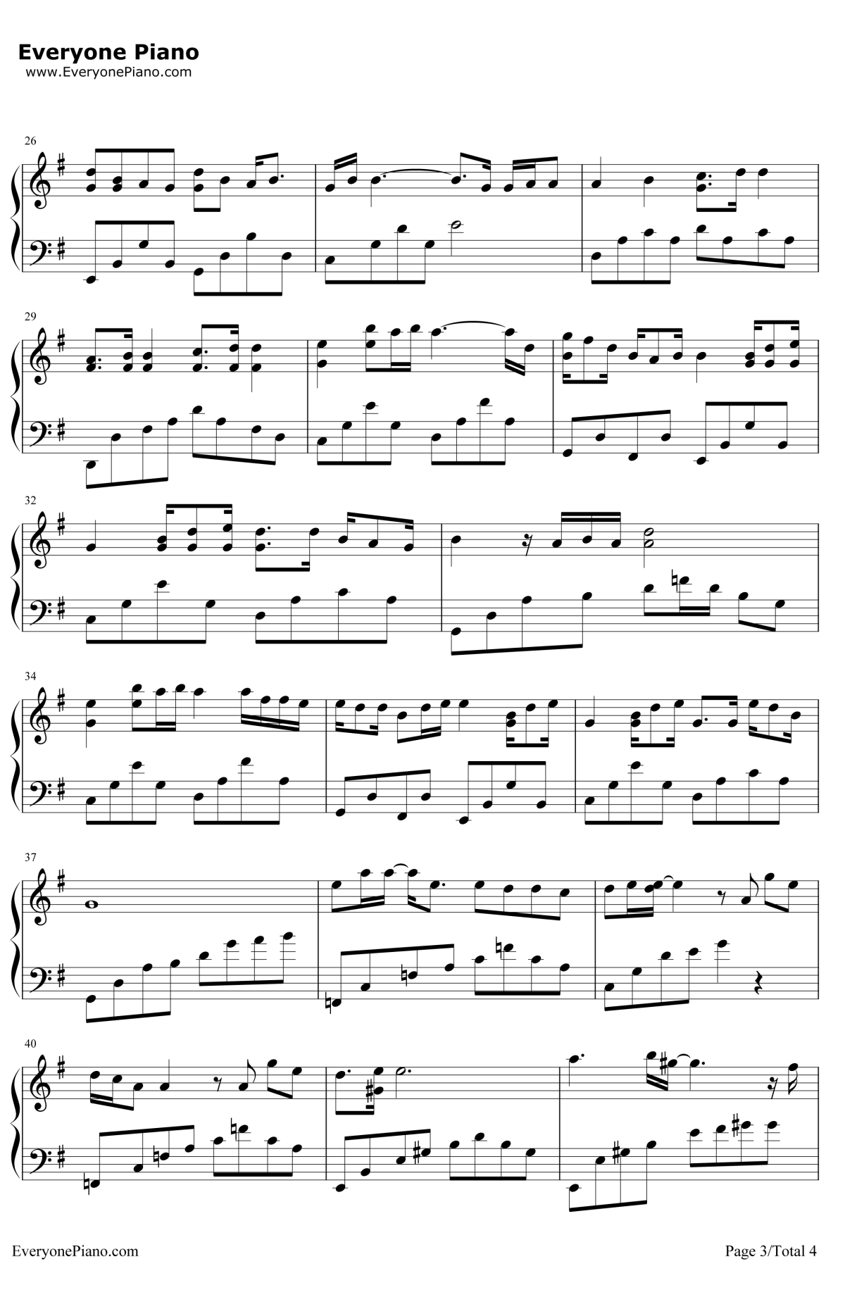 我的歌声里钢琴谱3