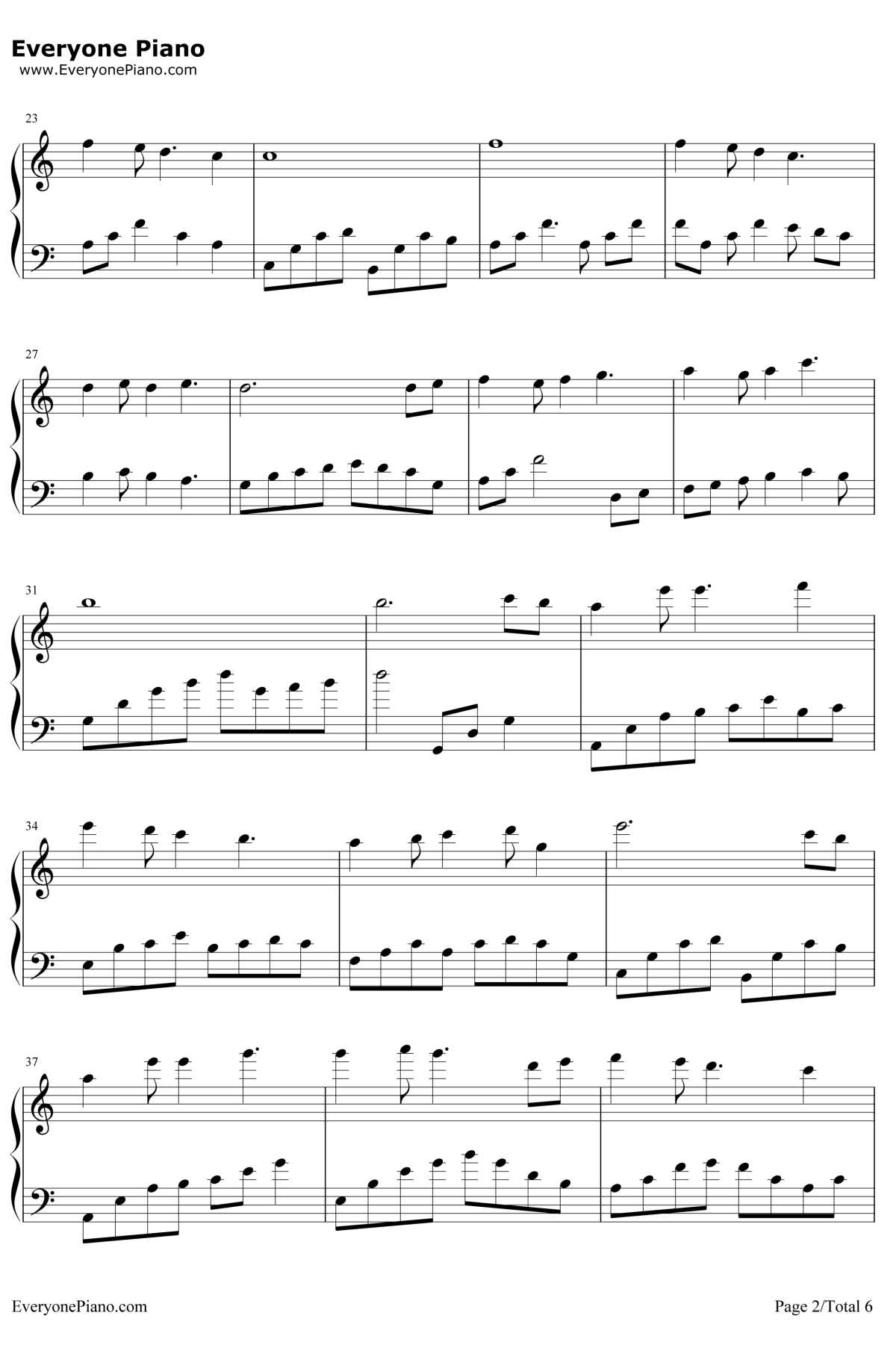 我们的纪念钢琴谱2