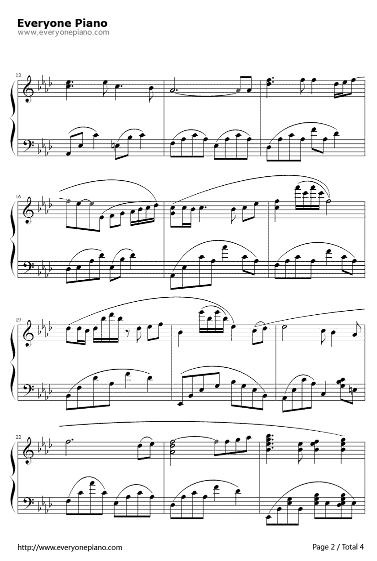 恰似你的温柔钢琴谱2