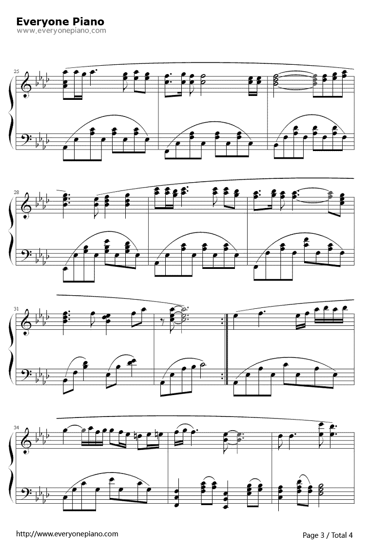 恰似你的温柔钢琴谱3