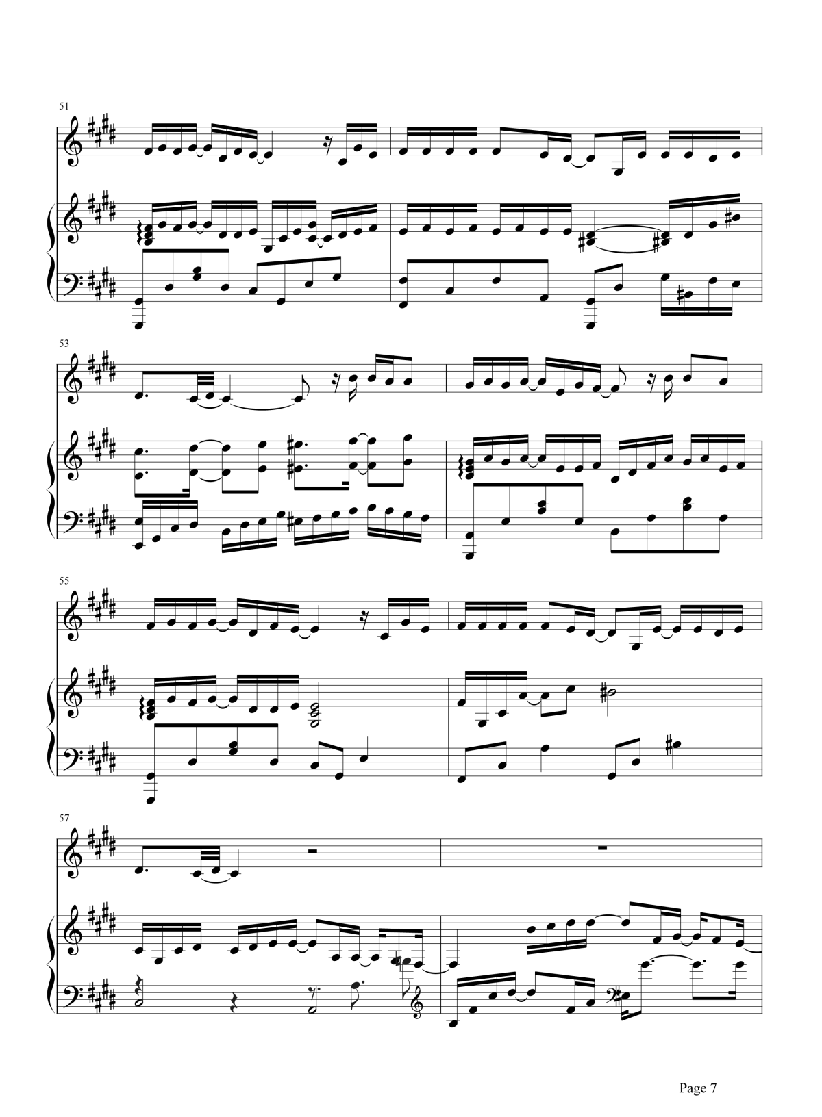 走着走着就散了钢琴谱7