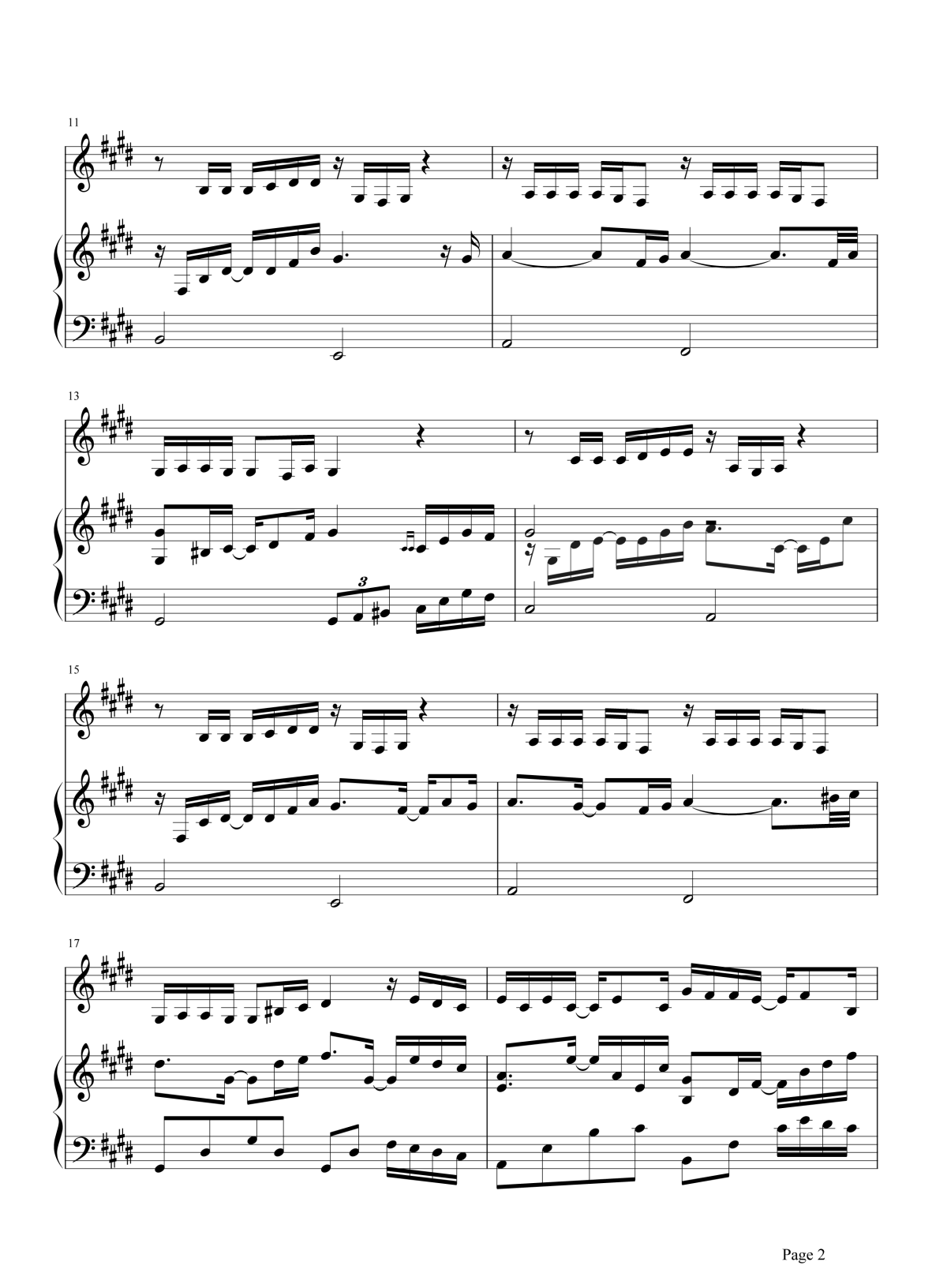 走着走着就散了钢琴谱2