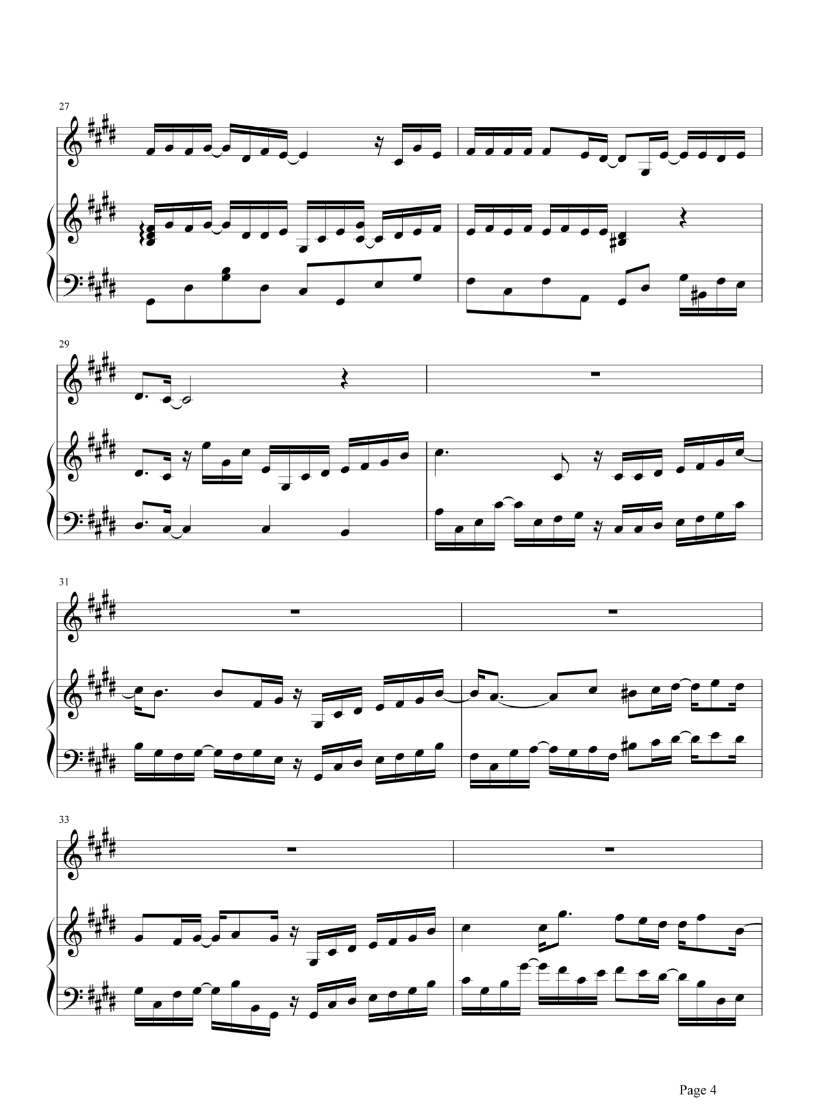 走着走着就散了钢琴谱4