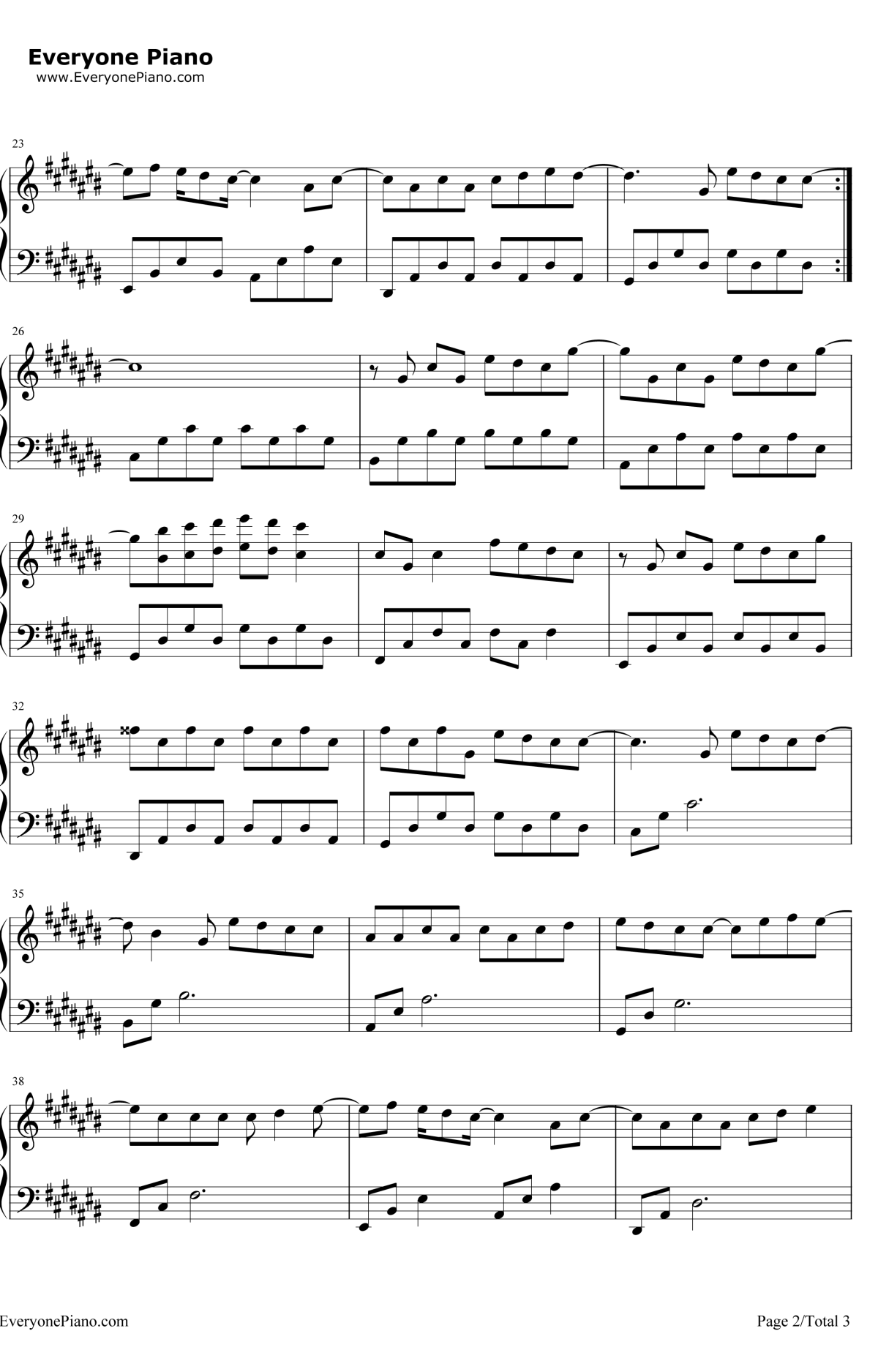 让我留在你身边钢琴谱2