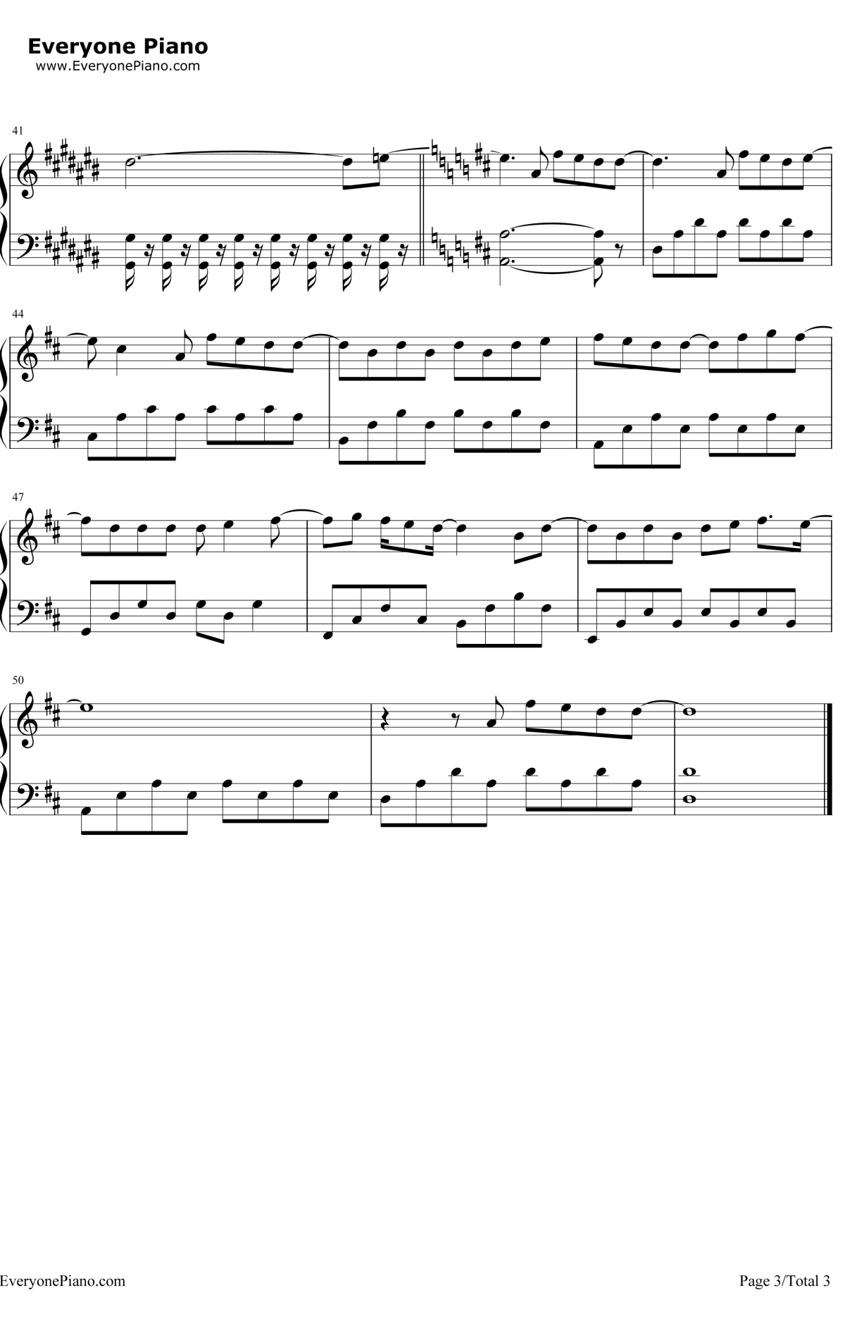 让我留在你身边钢琴谱3