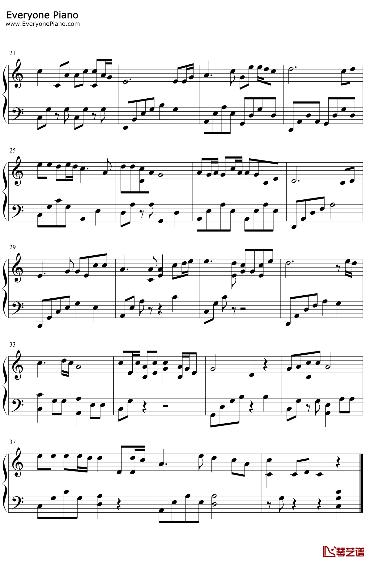 爱拼才会赢钢琴谱2