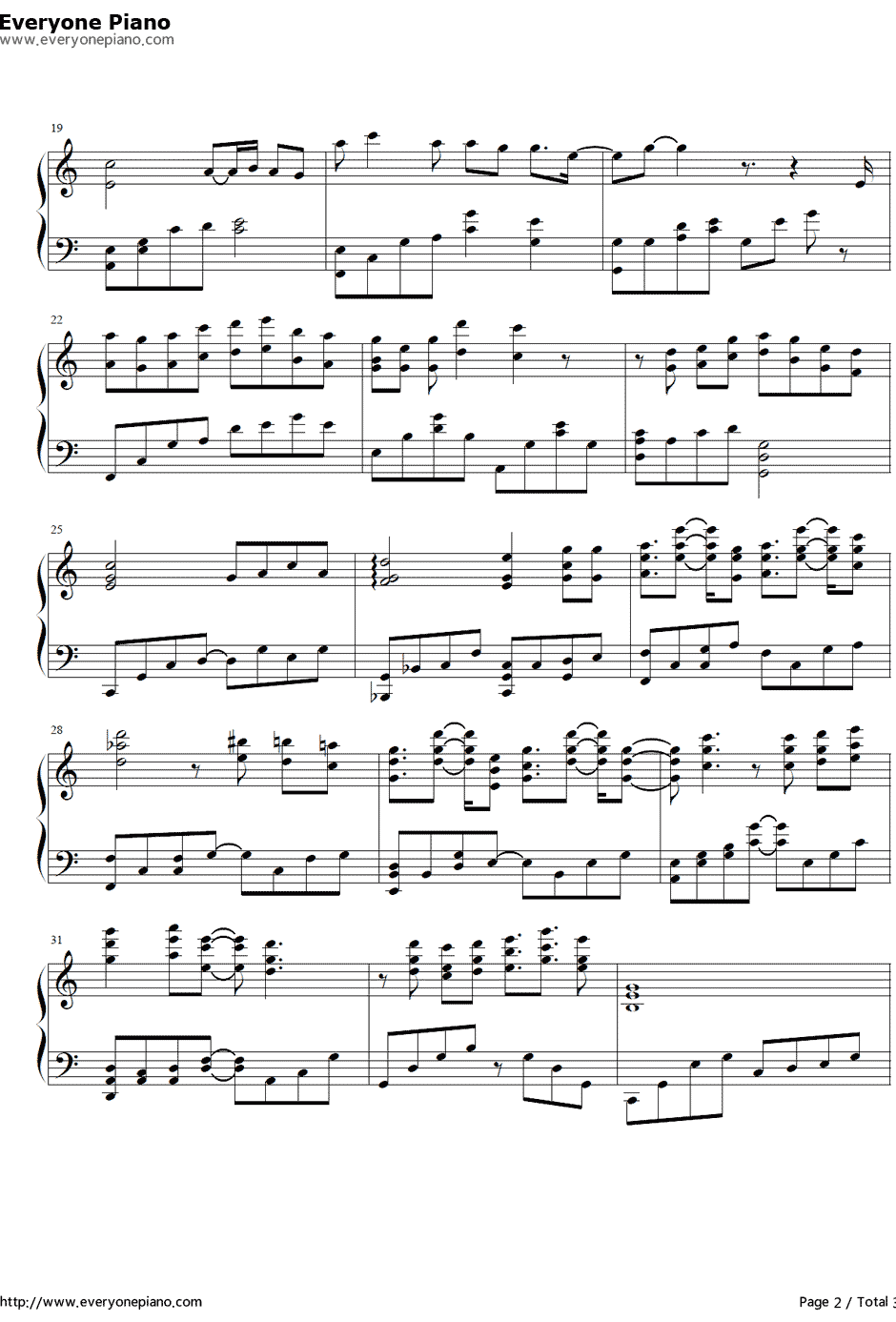 红尘客栈钢琴谱2