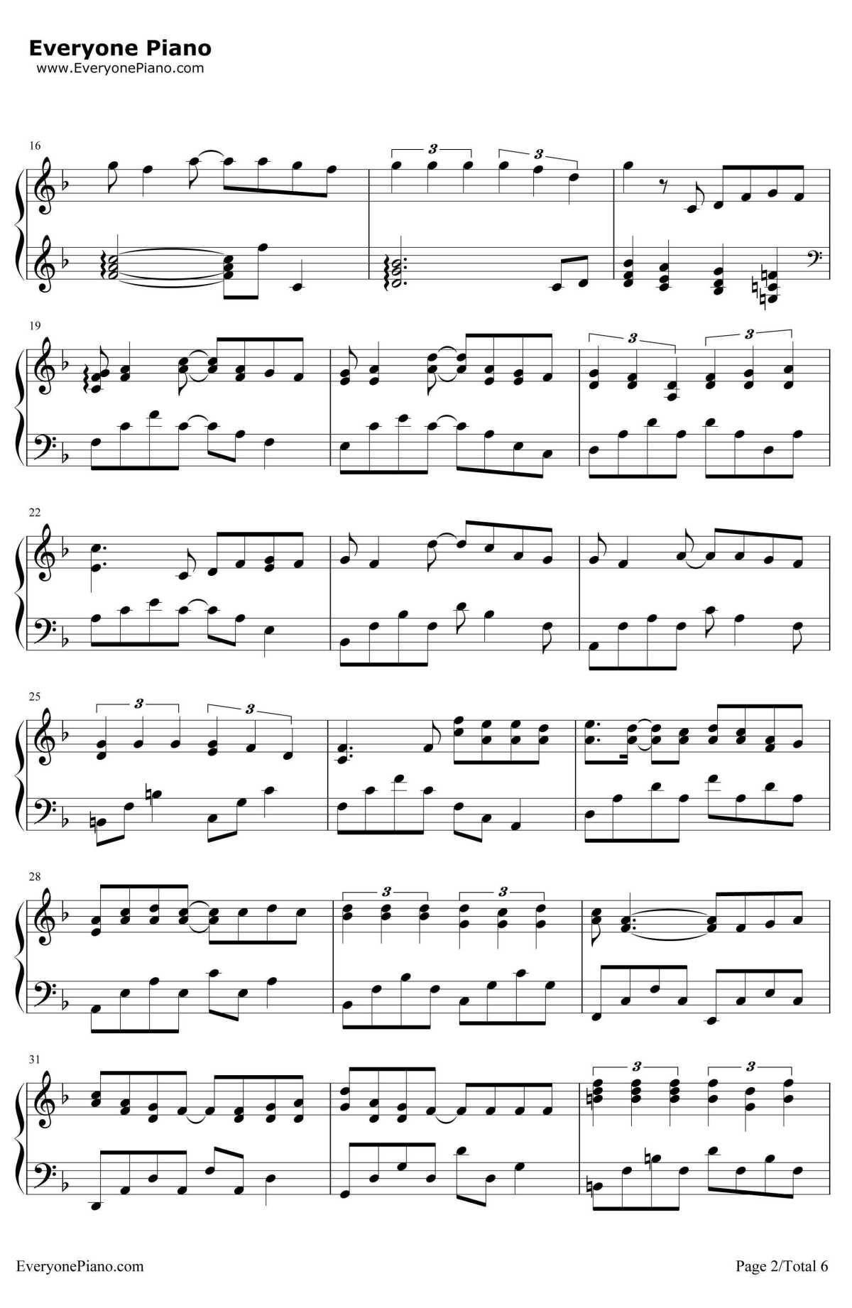 富士山下钢琴谱2